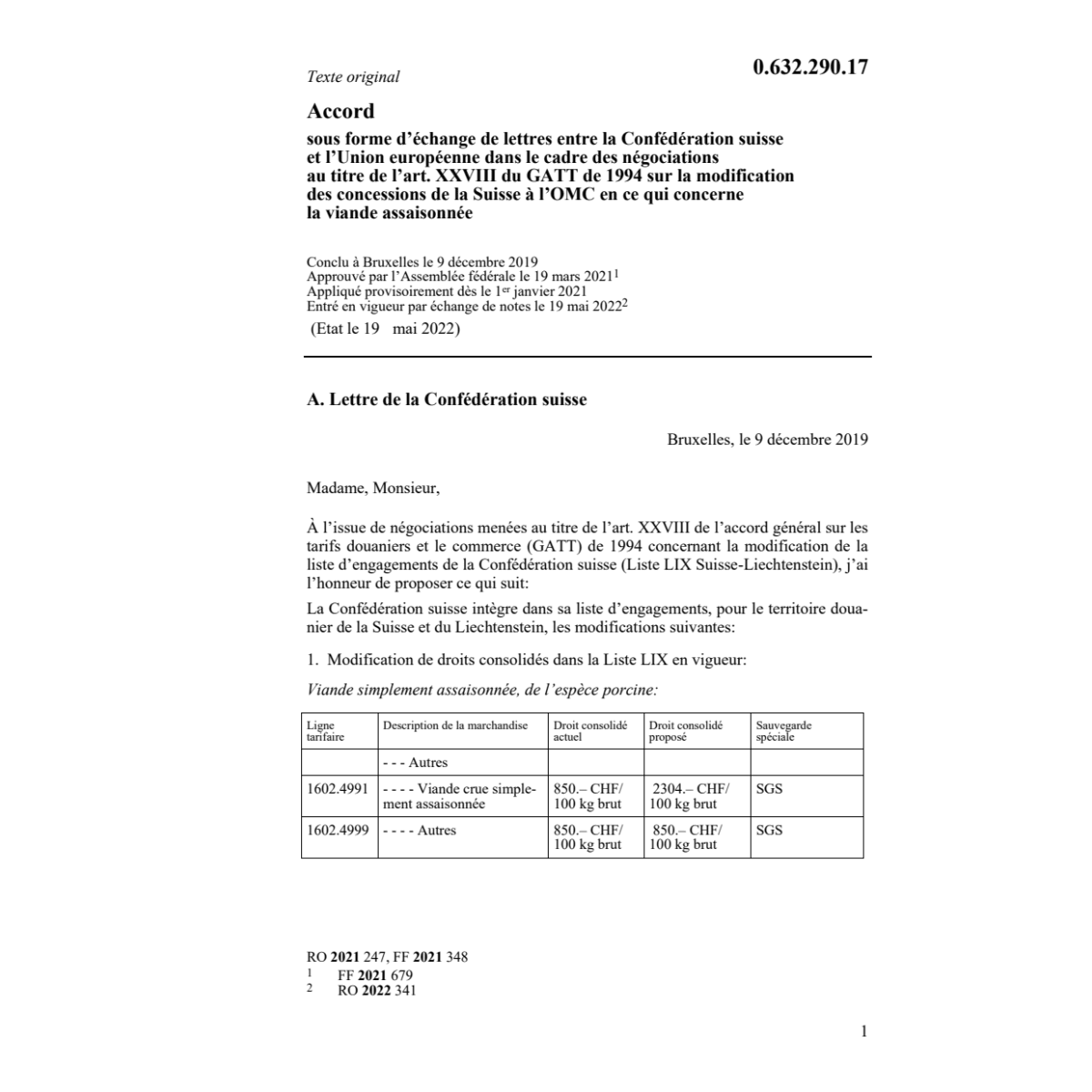 Ac. mod. concessions viande assaisonnée