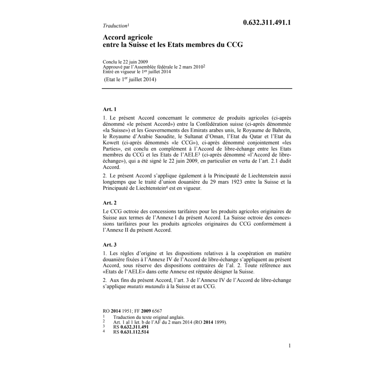 Acc.agricole CH-Etats CCG