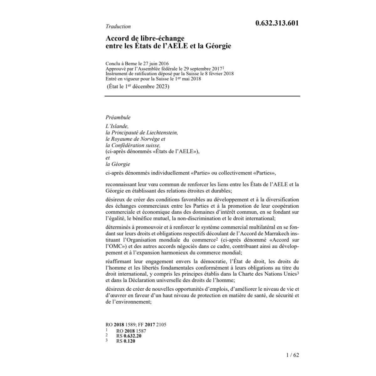 Accord de libre-écha. 27.06.16 Étas AELE