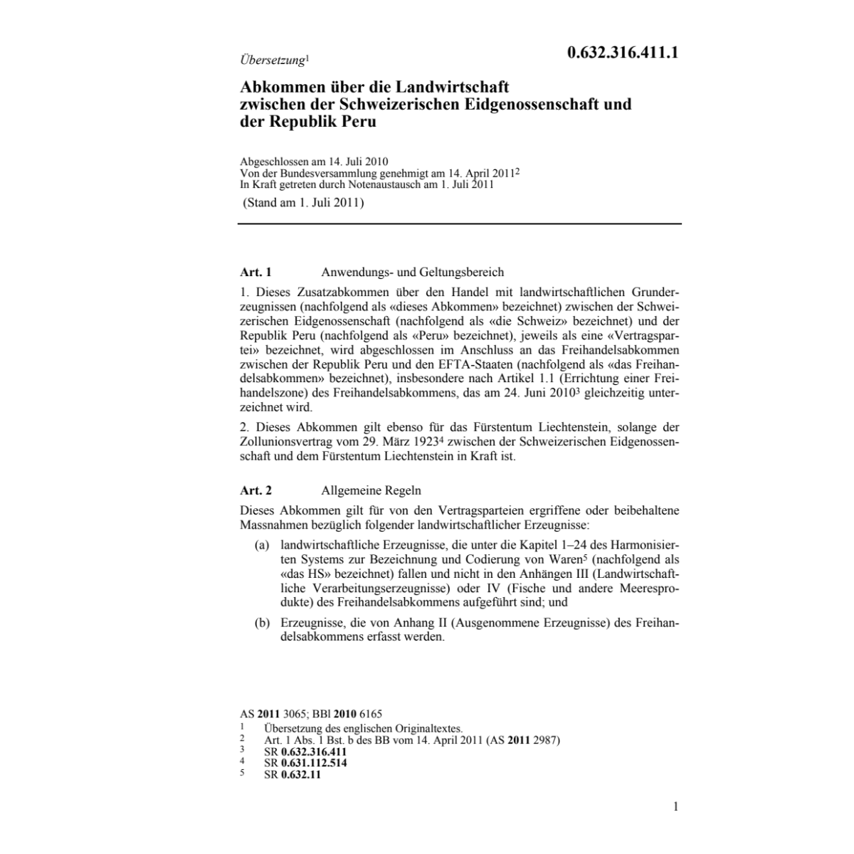 Abk. Landwirtschaft CH-Peru