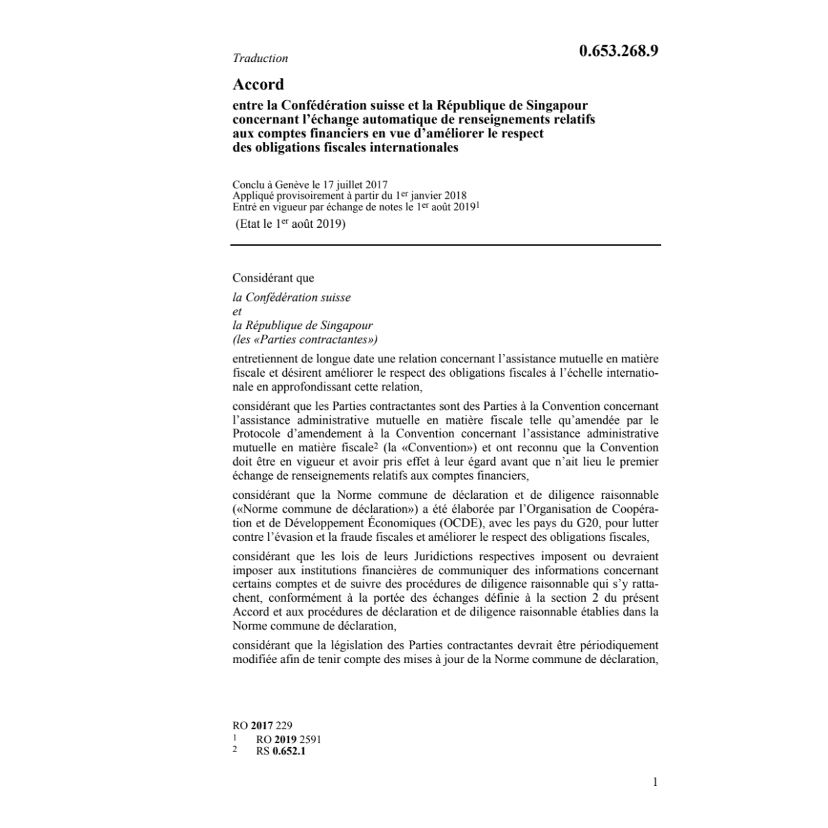 ACC. CH-Singapur respect obligations