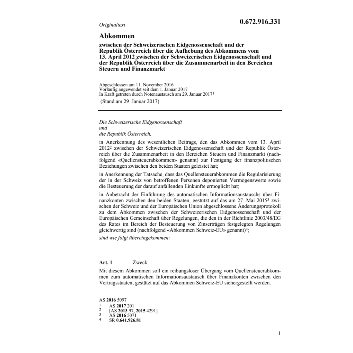 Abk. CH AT Zusammenarbeit Steuern