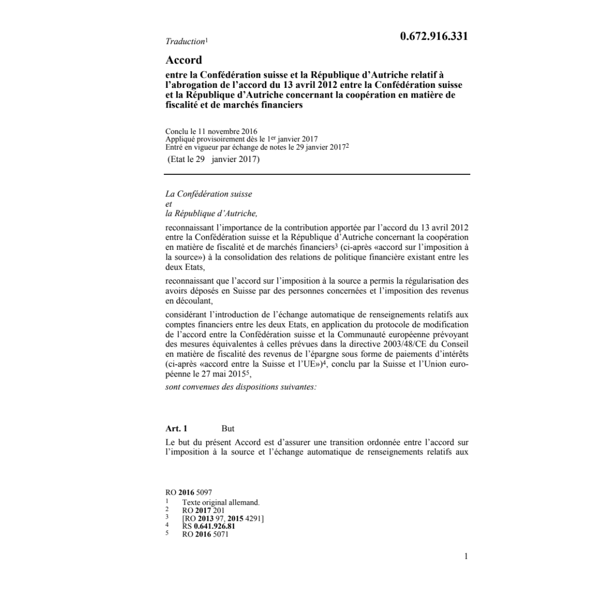 Ac. CH AT coopération matière fiscalité