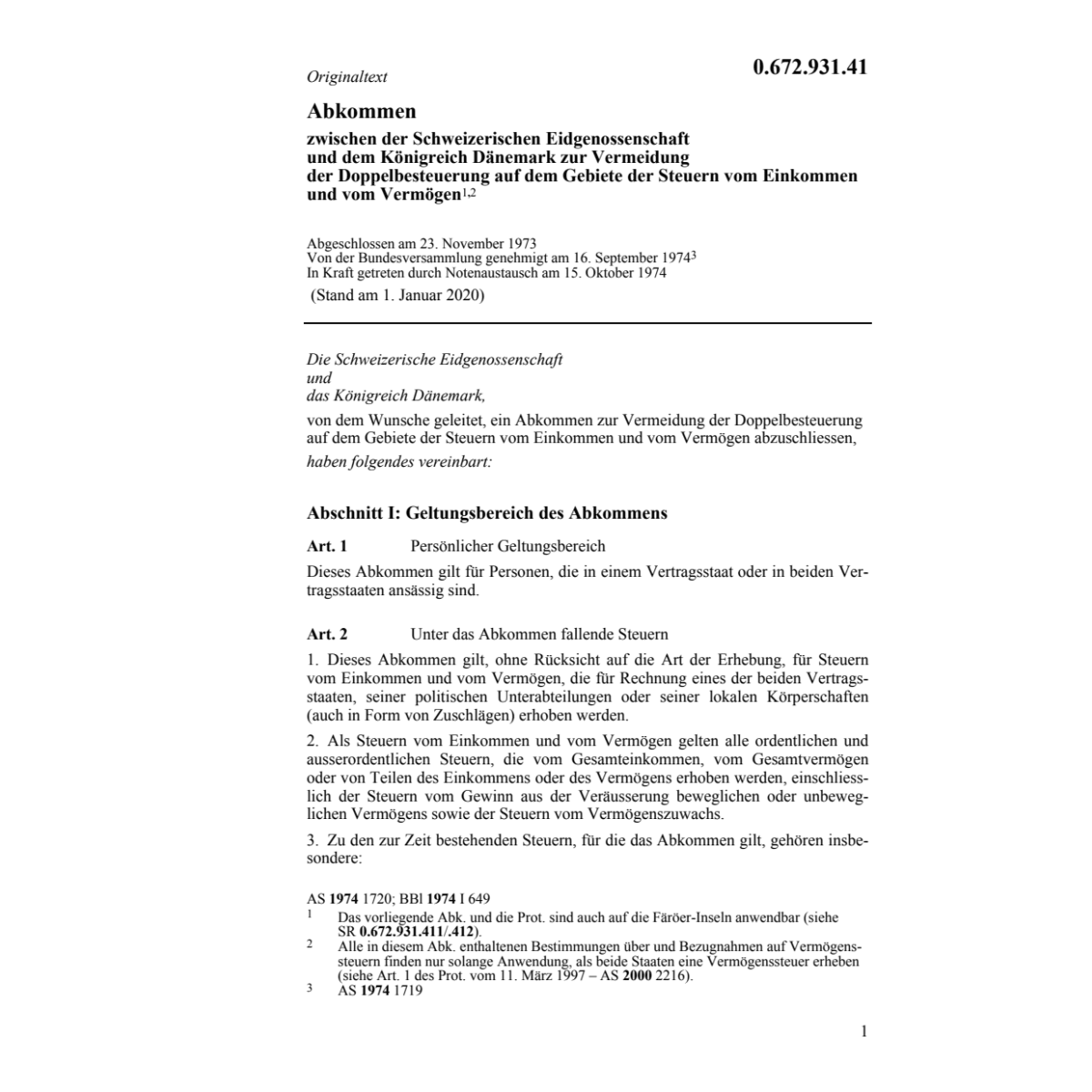 DBA Schweiz-Dänemark