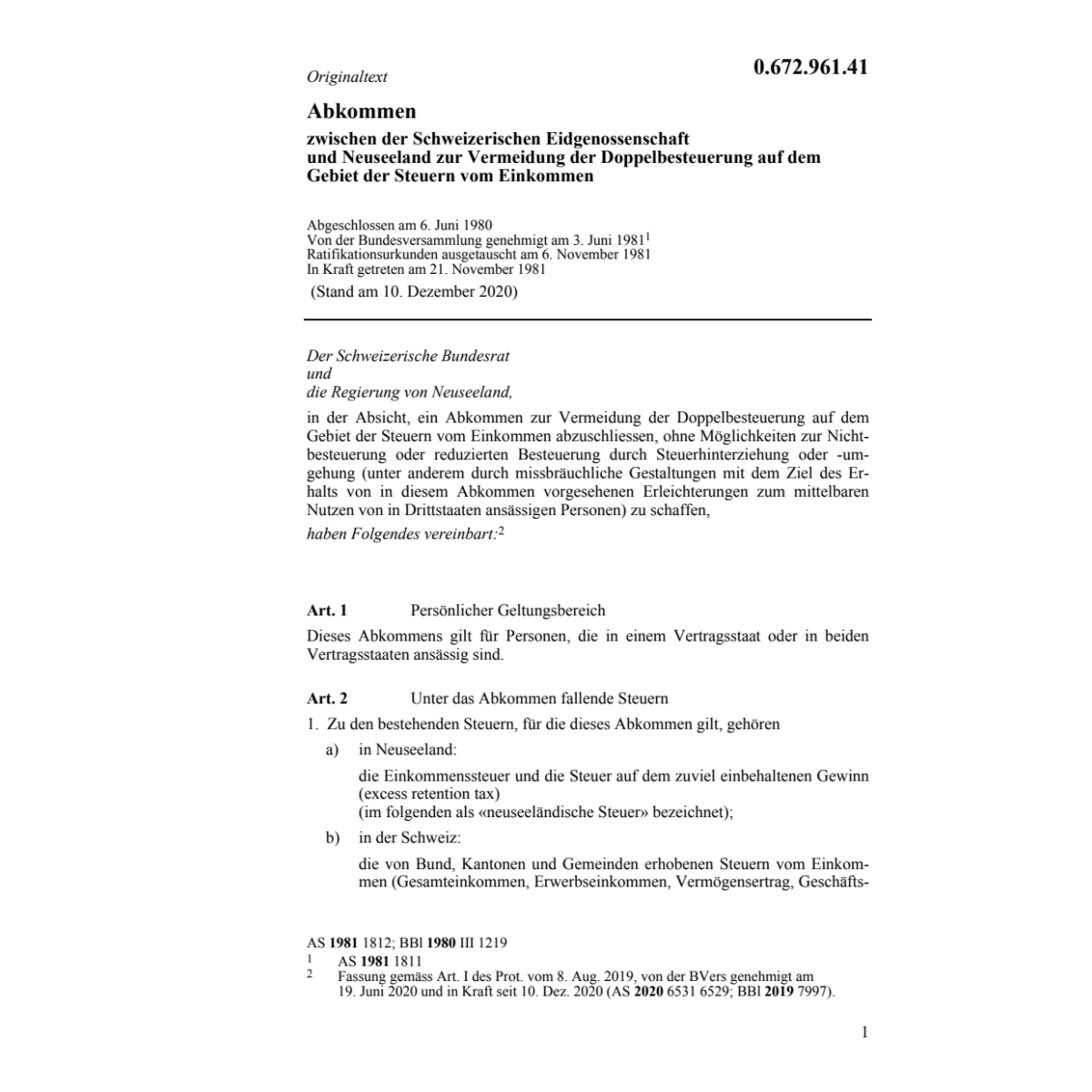 DBA Schweiz - Neuseeland 6/6/1980