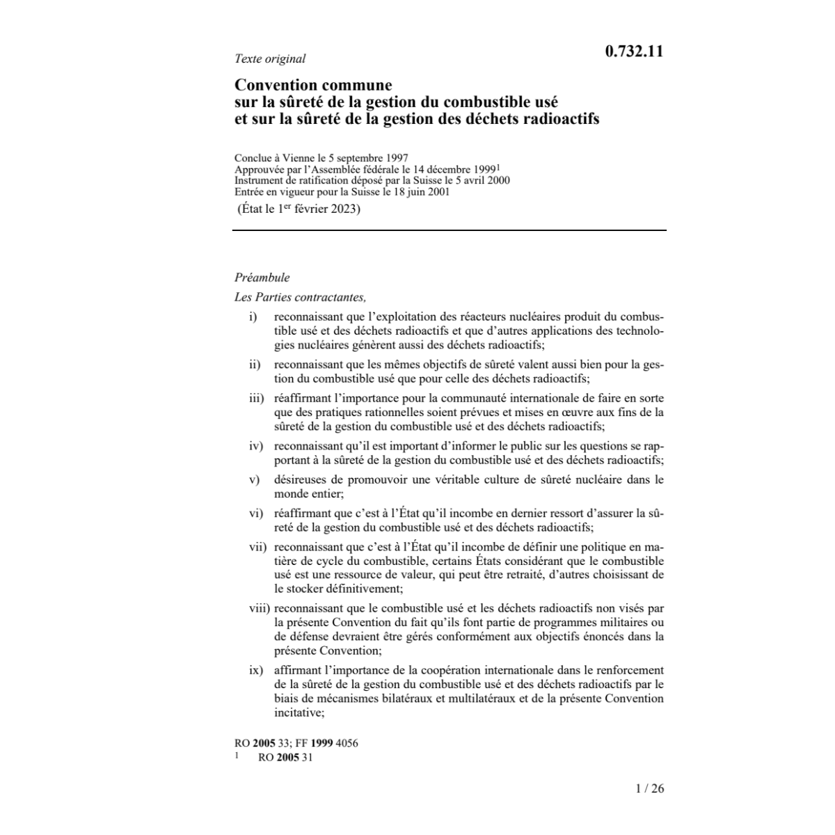 Conv. sûreté gestion déchets radioactifs