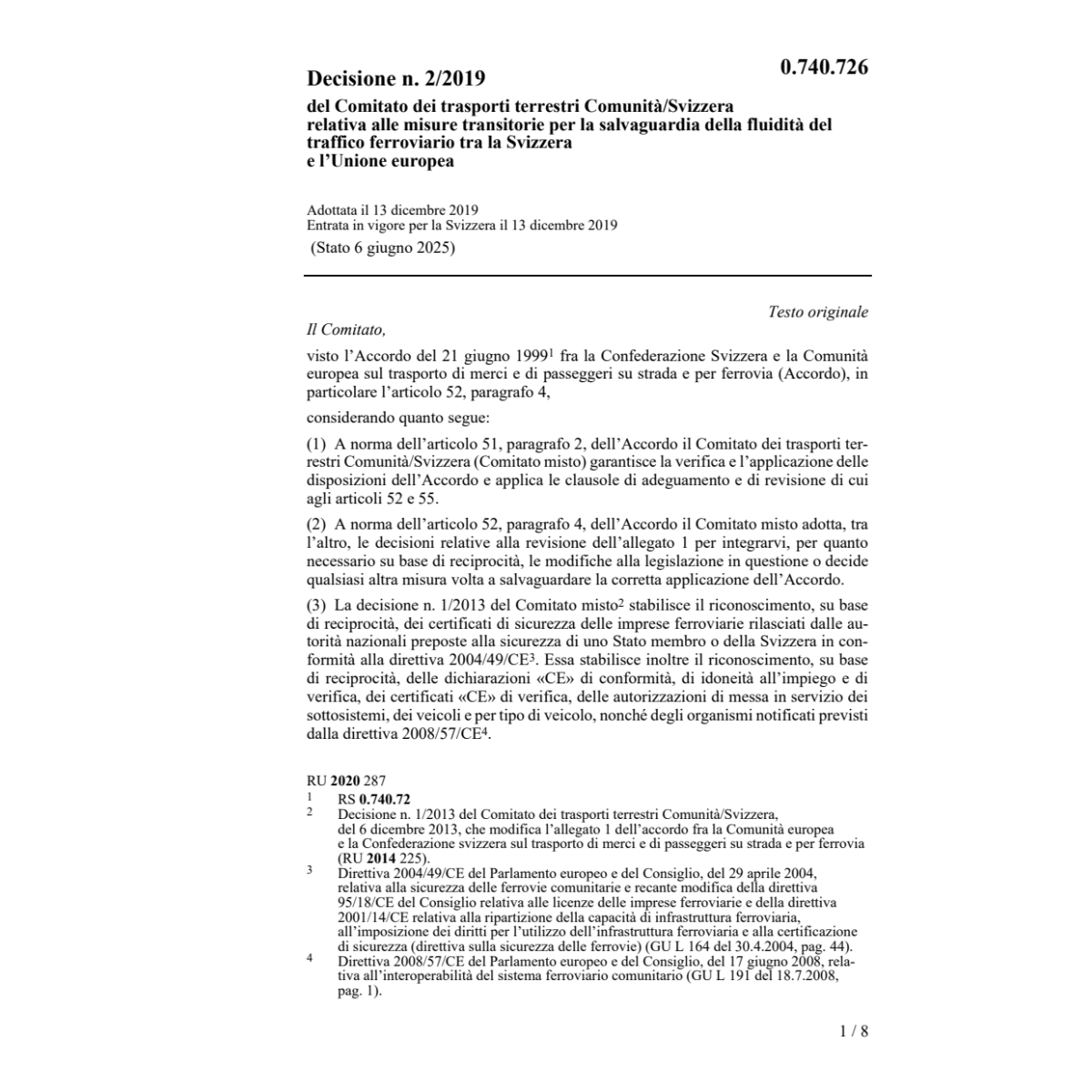Decisione n. 1/13 mod. allegato 1 Acc.