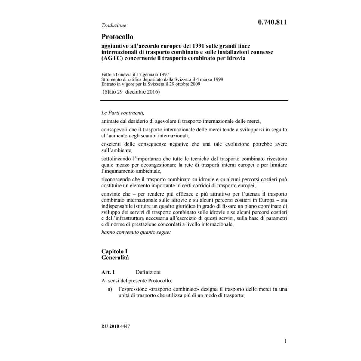 Prot Combinato installazioni AGTC