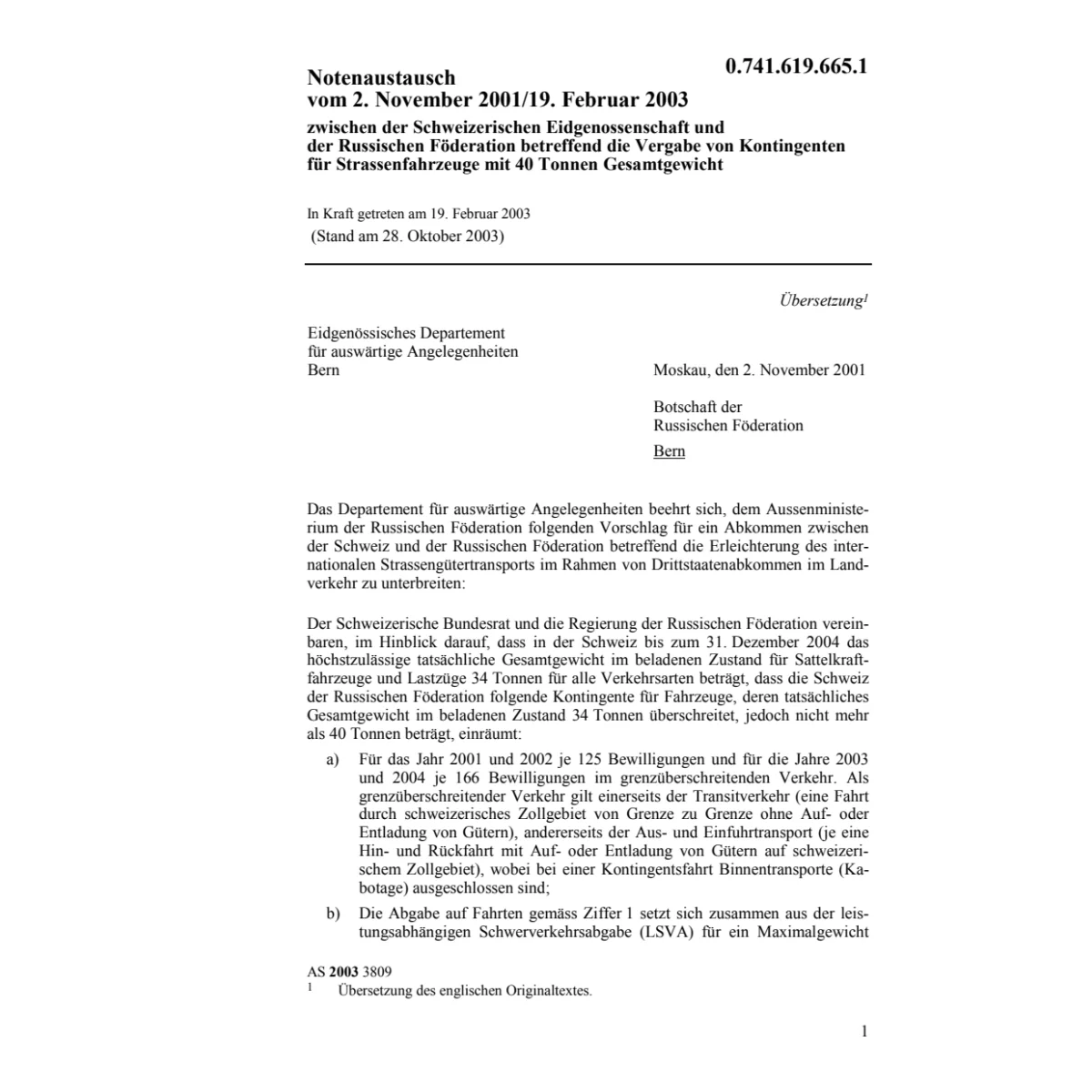 Notenaustausch CH-Russ.Föderation Gesamt