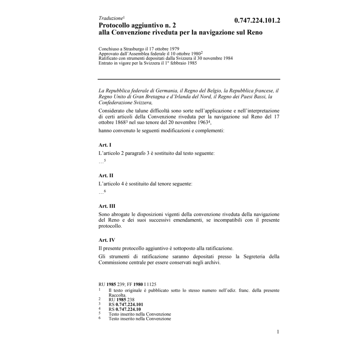 Protocollo aggiuntivo n. 2 alla Convenzi