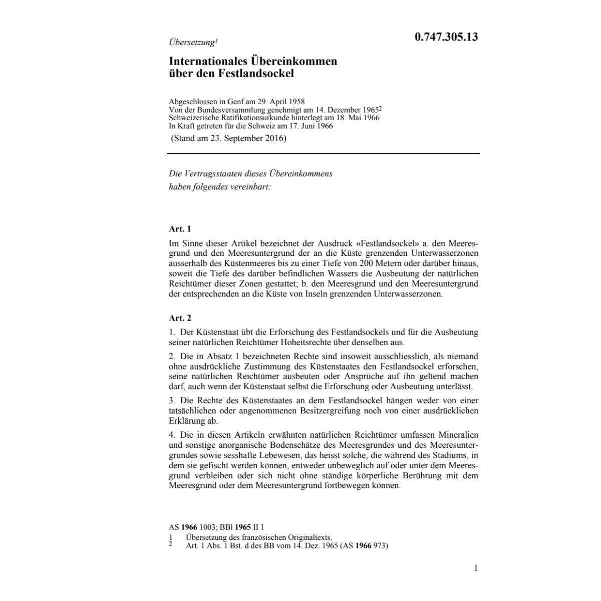 Internat.Übereink.Festlandsockel