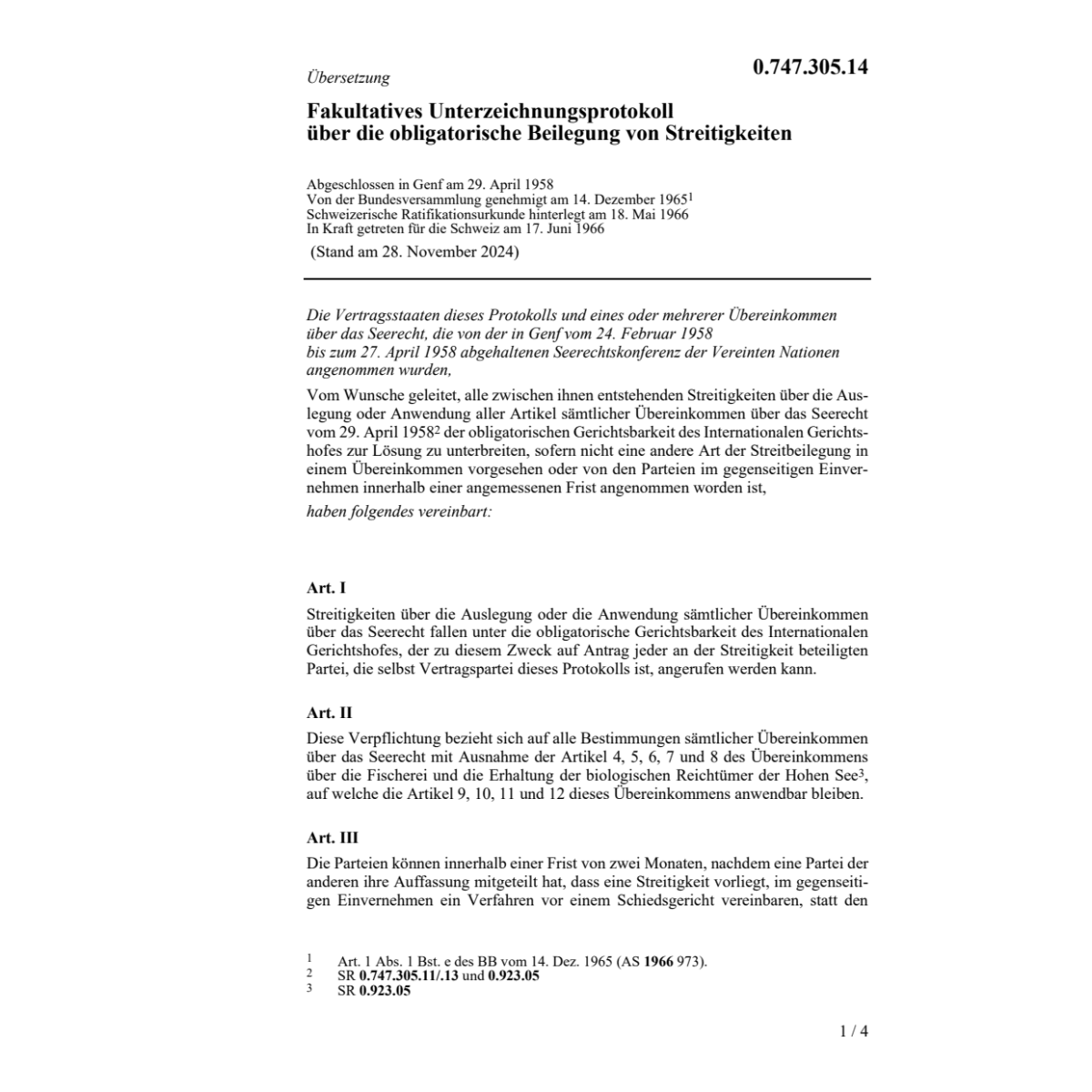 Fakultatives Unterzeichnungsprotokoll