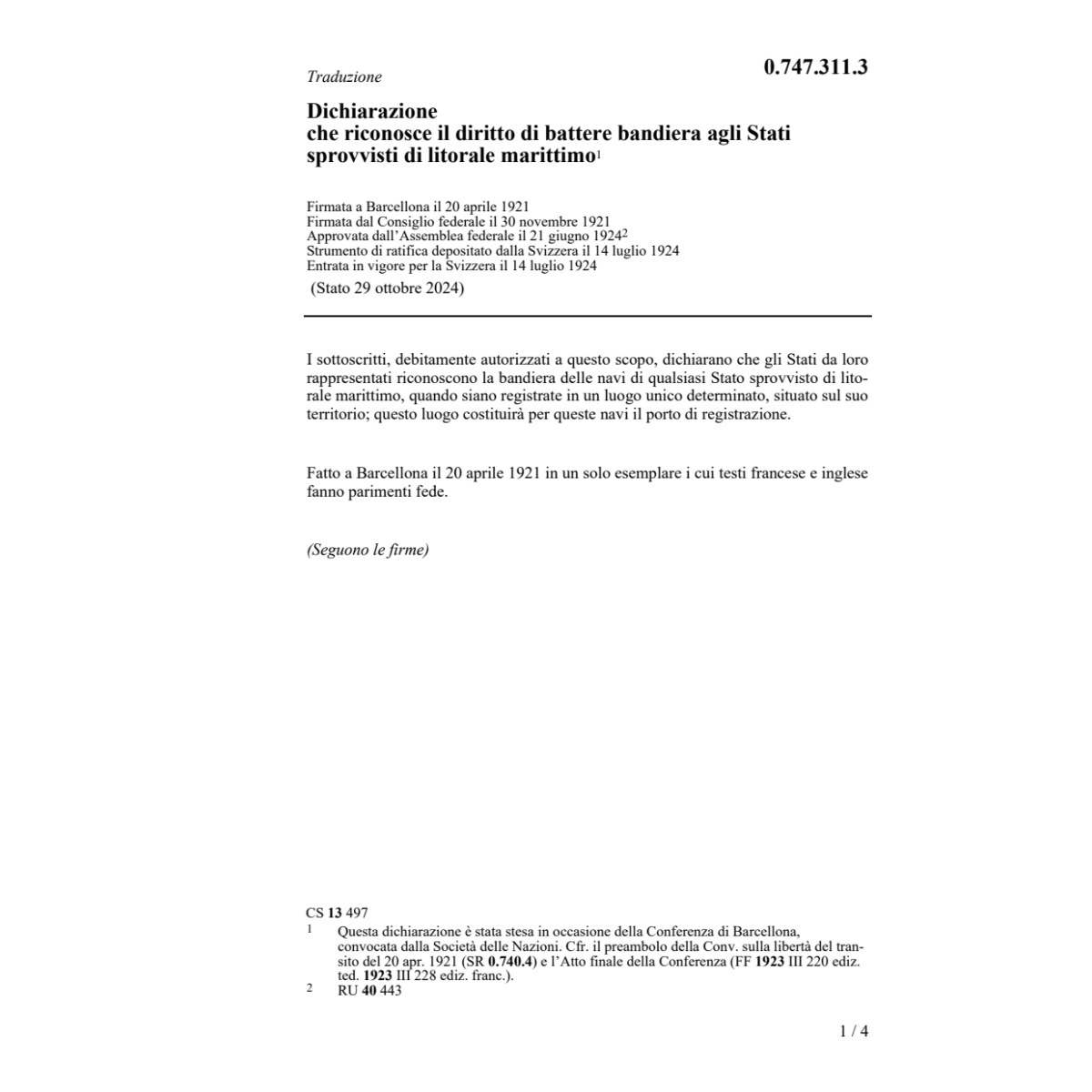 Dichiarazione che riconosce il diritto d