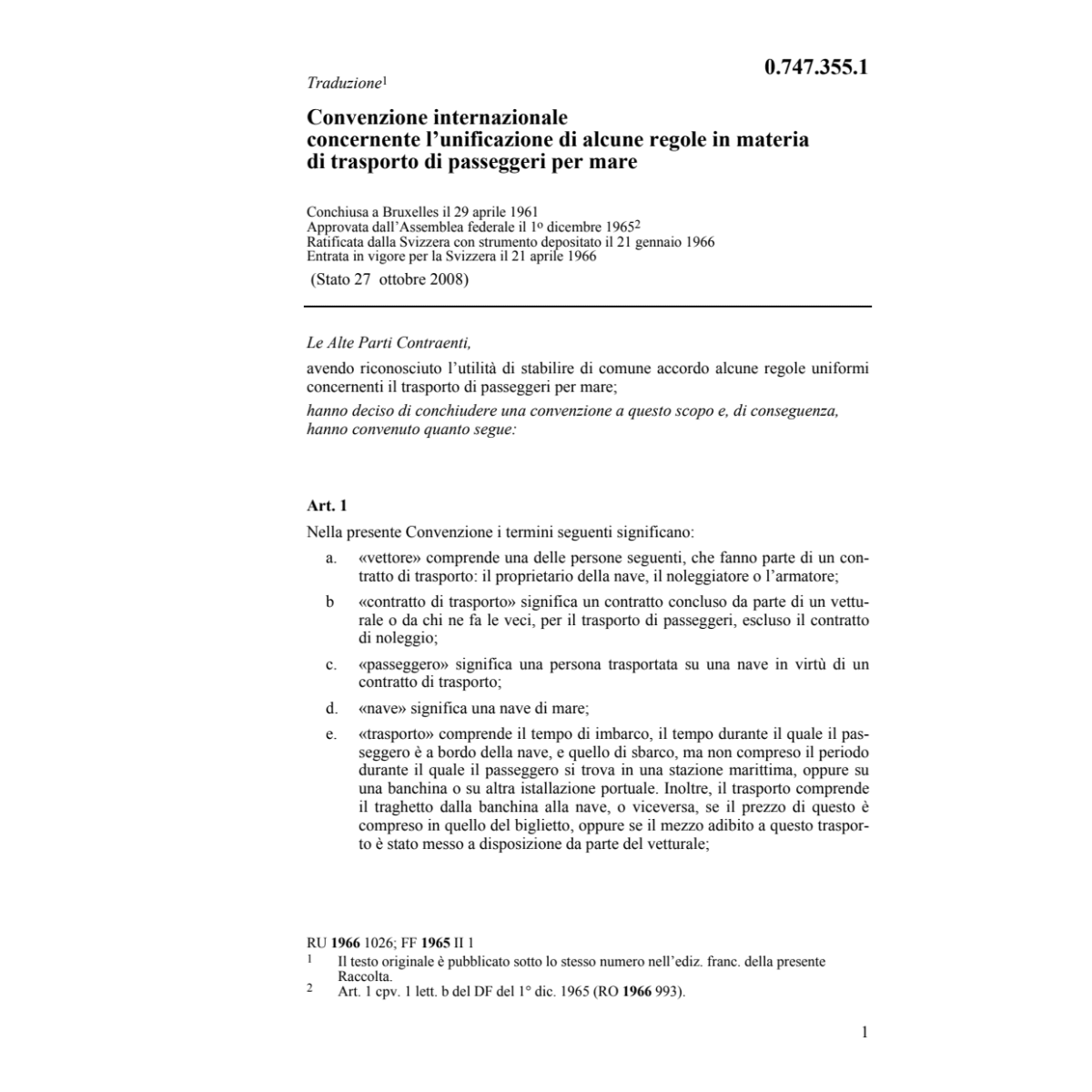 Convenzione internazionale concernente