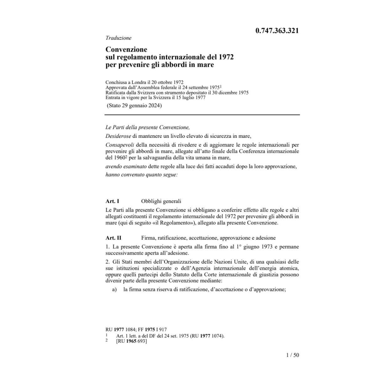 Convenzione sul regolamento internaziona