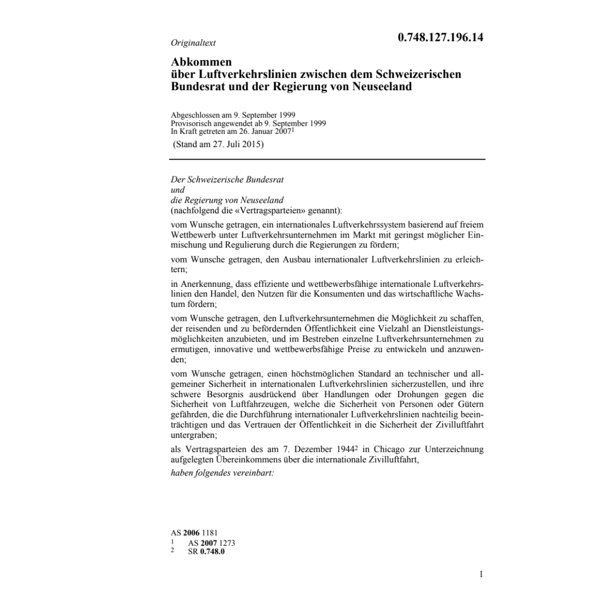 Abk. Luftverkehrslinien Neuseeland