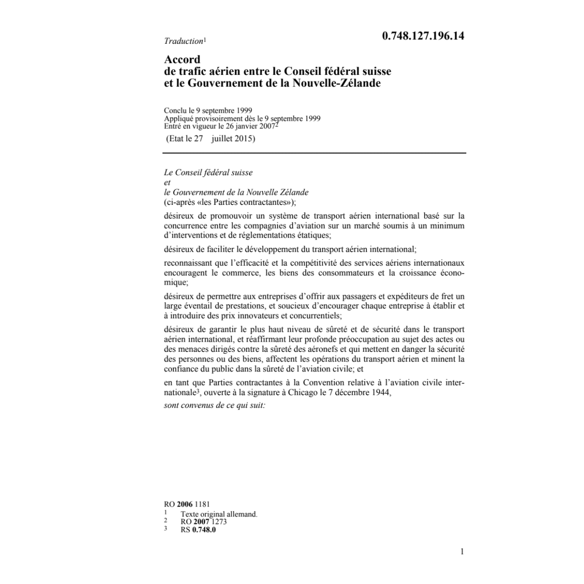Ac. trafic aérien Nouvelle-Zélande