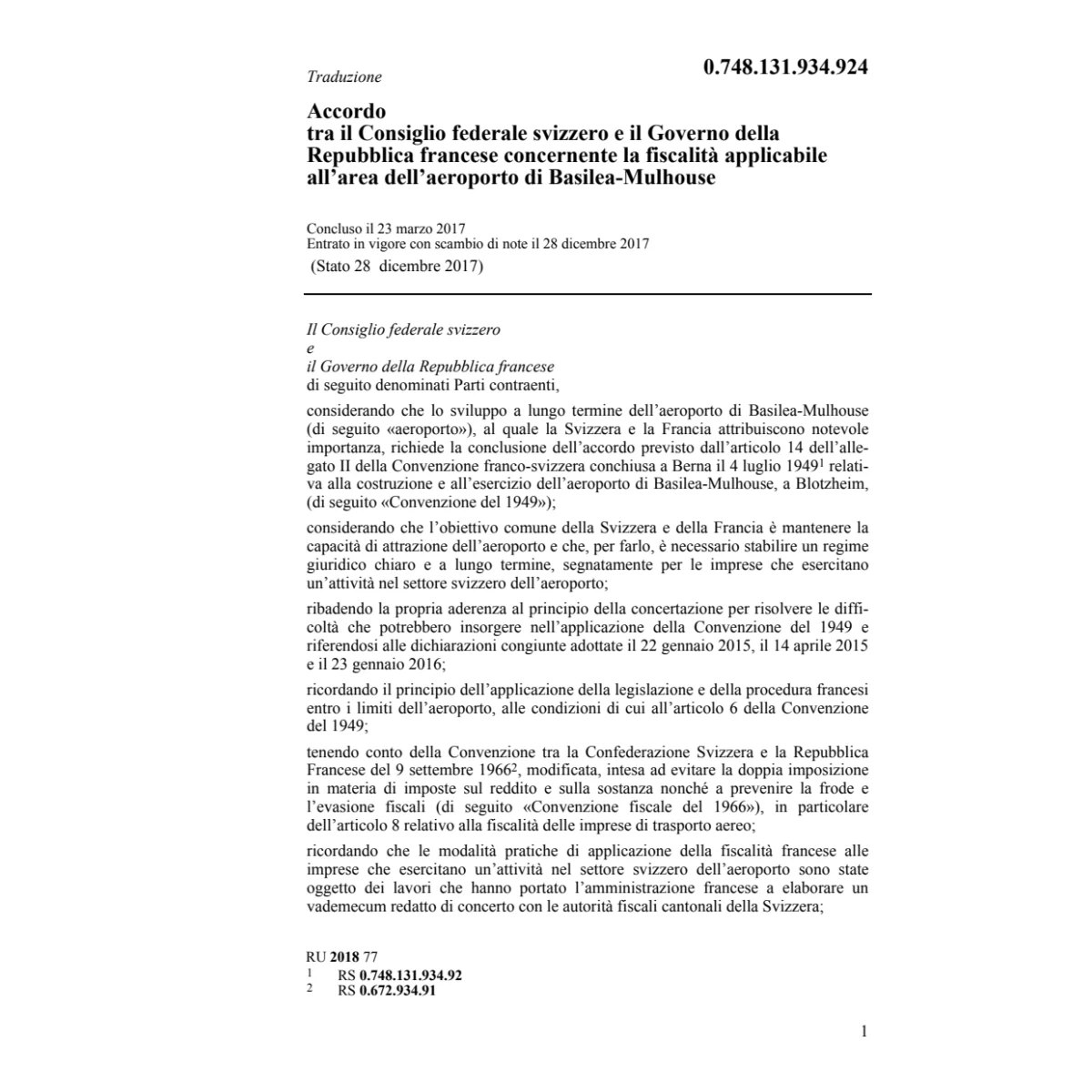 Acc. 23 marzo 2017 CFS Rep francese