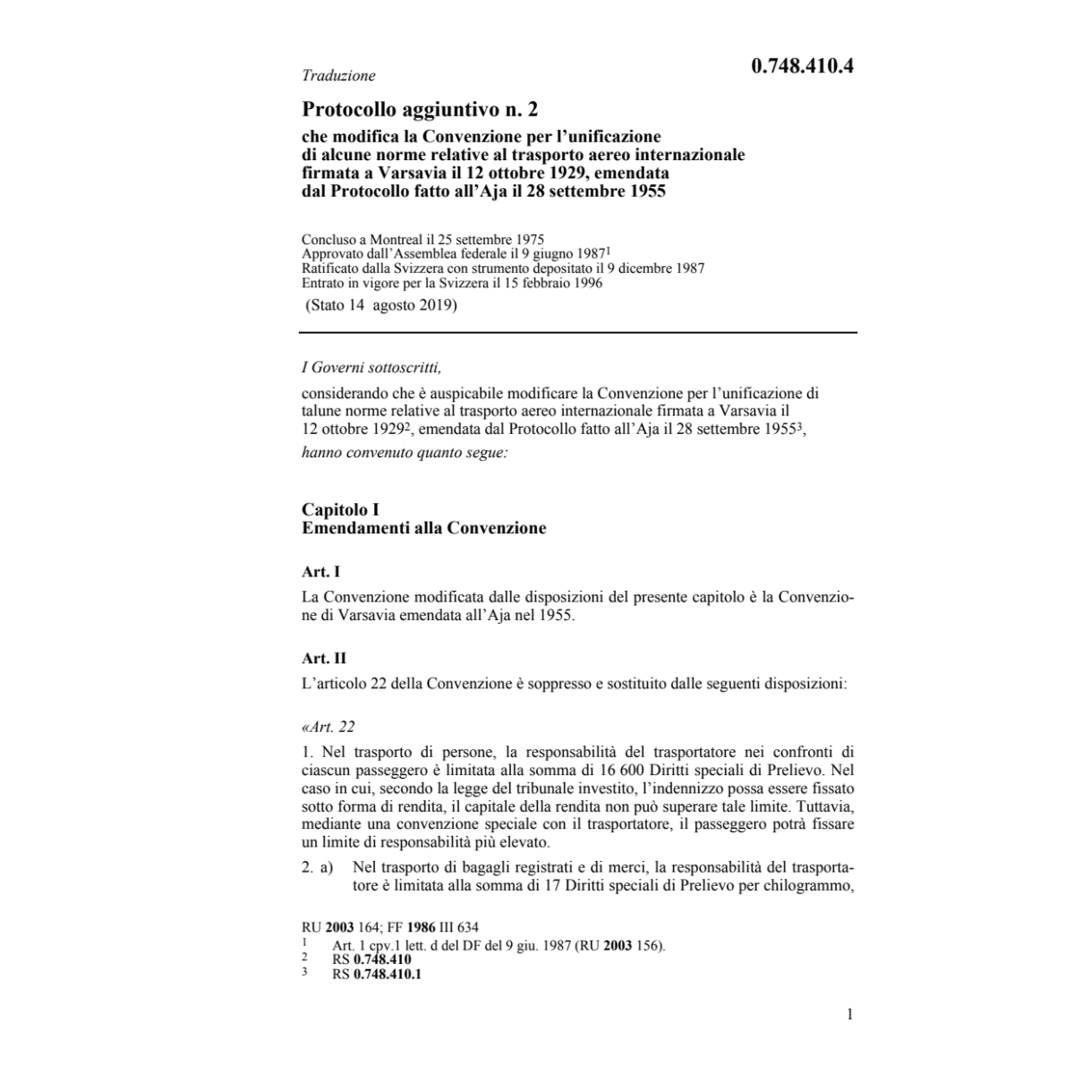 Protocollo agg n. 2 norme aereo intern