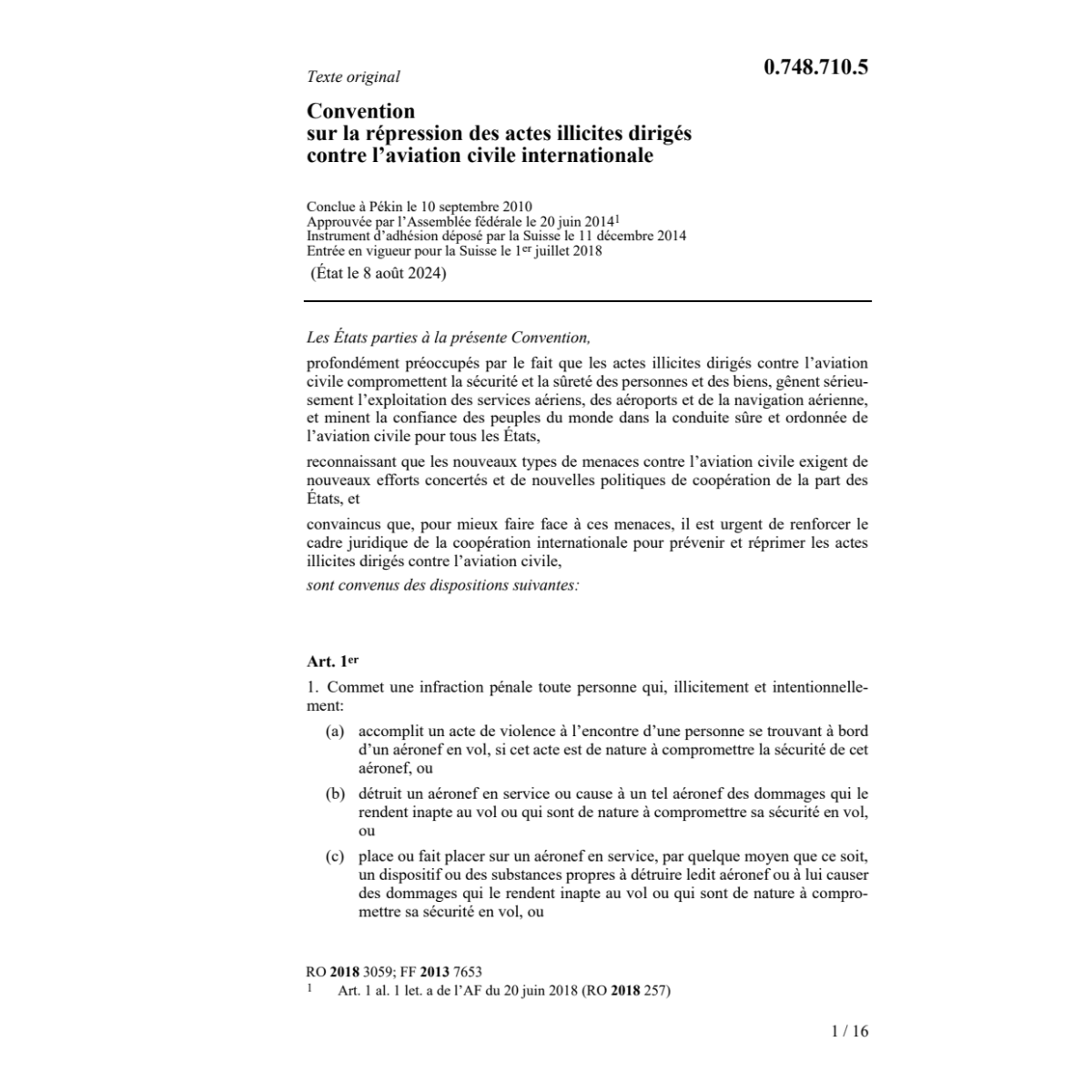 Conv. aviation civile internationale