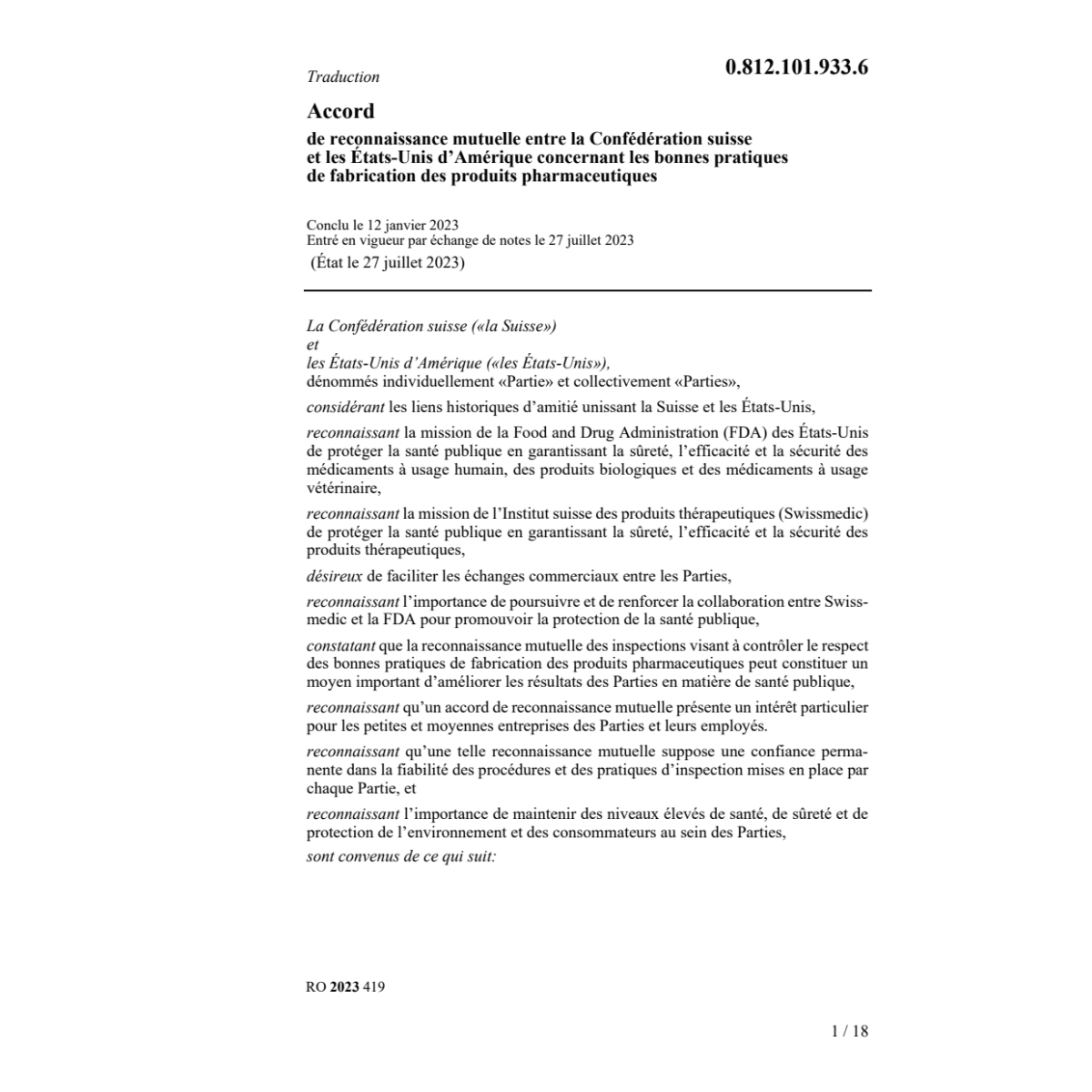 Acc 12.1.23 Conf sui États-Unis Amérique