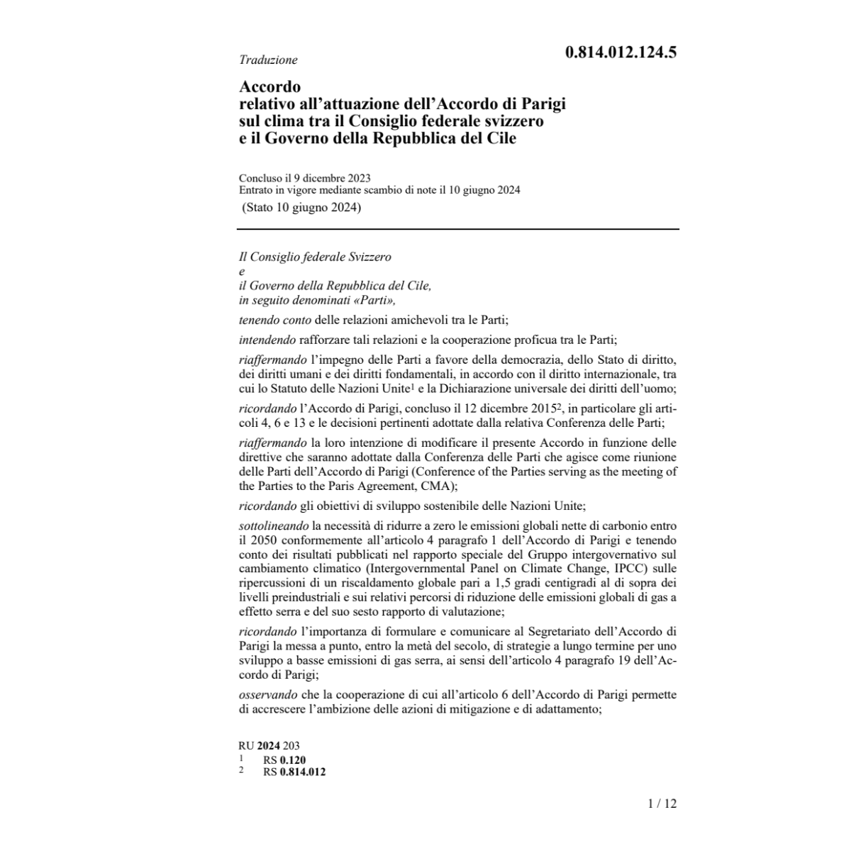 Ac. Cfs Governo Repubblica Cile