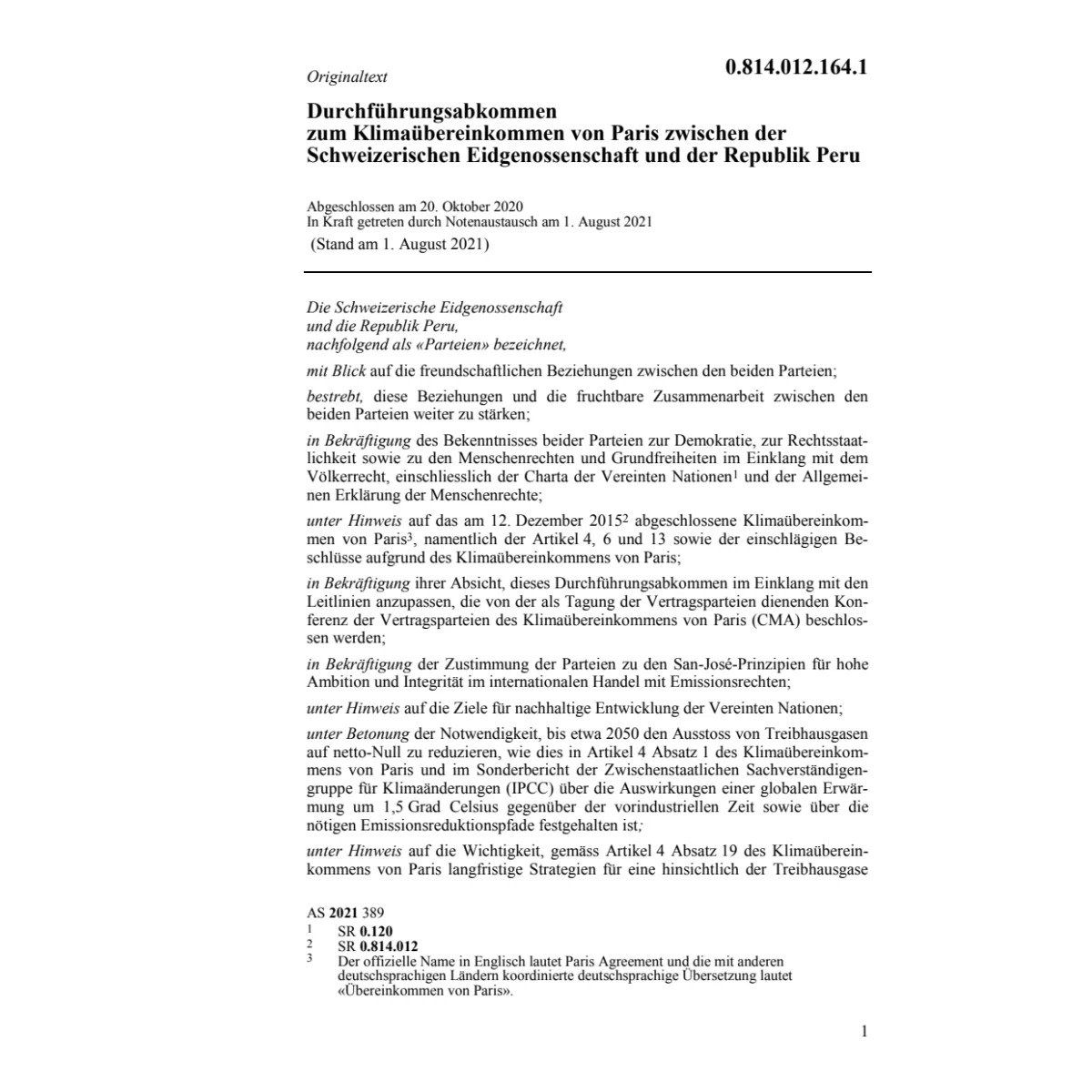 Durchführungsabk. 20.10.20 Klimaübereink