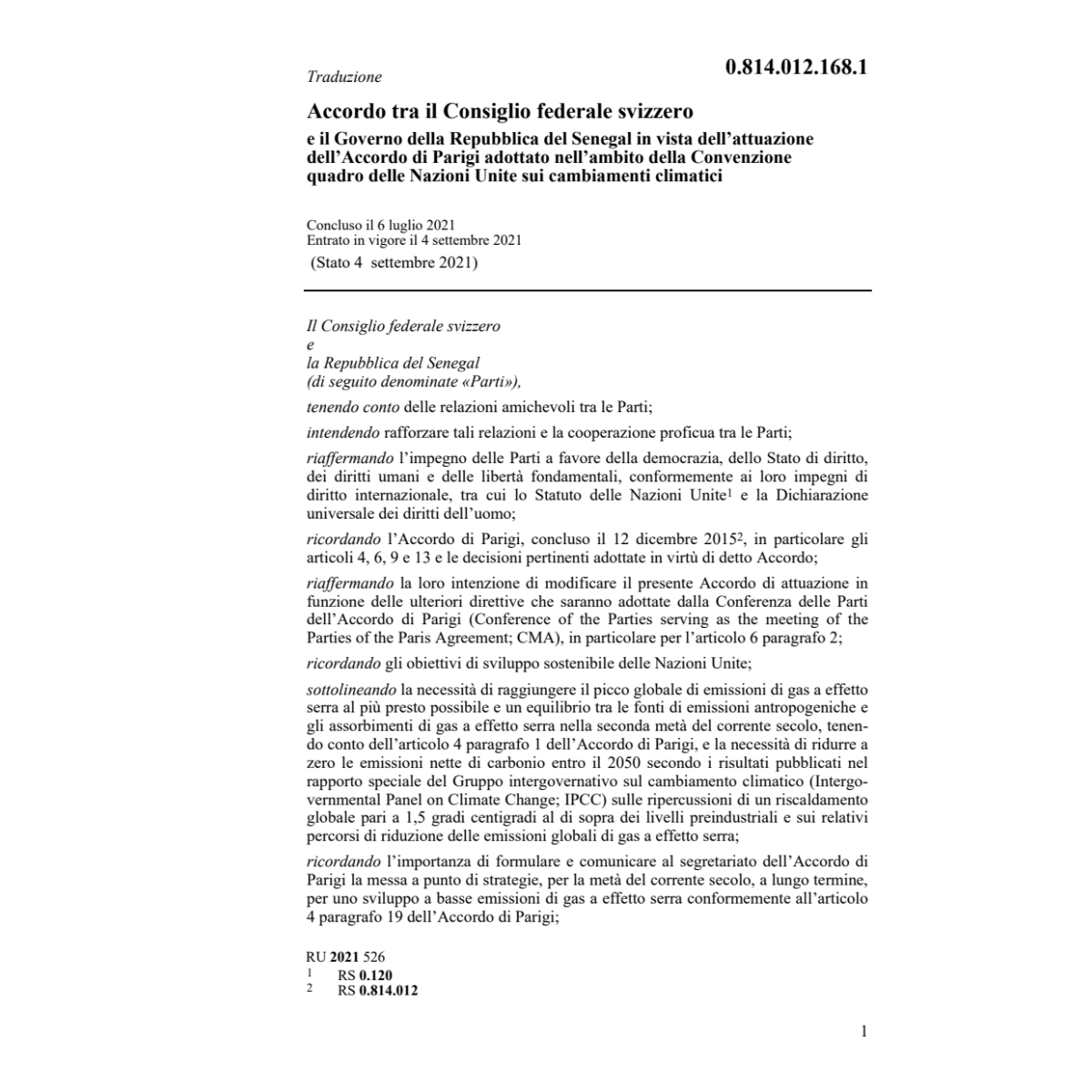 Ac. 6.7.21 CFS Repubblica Senegal