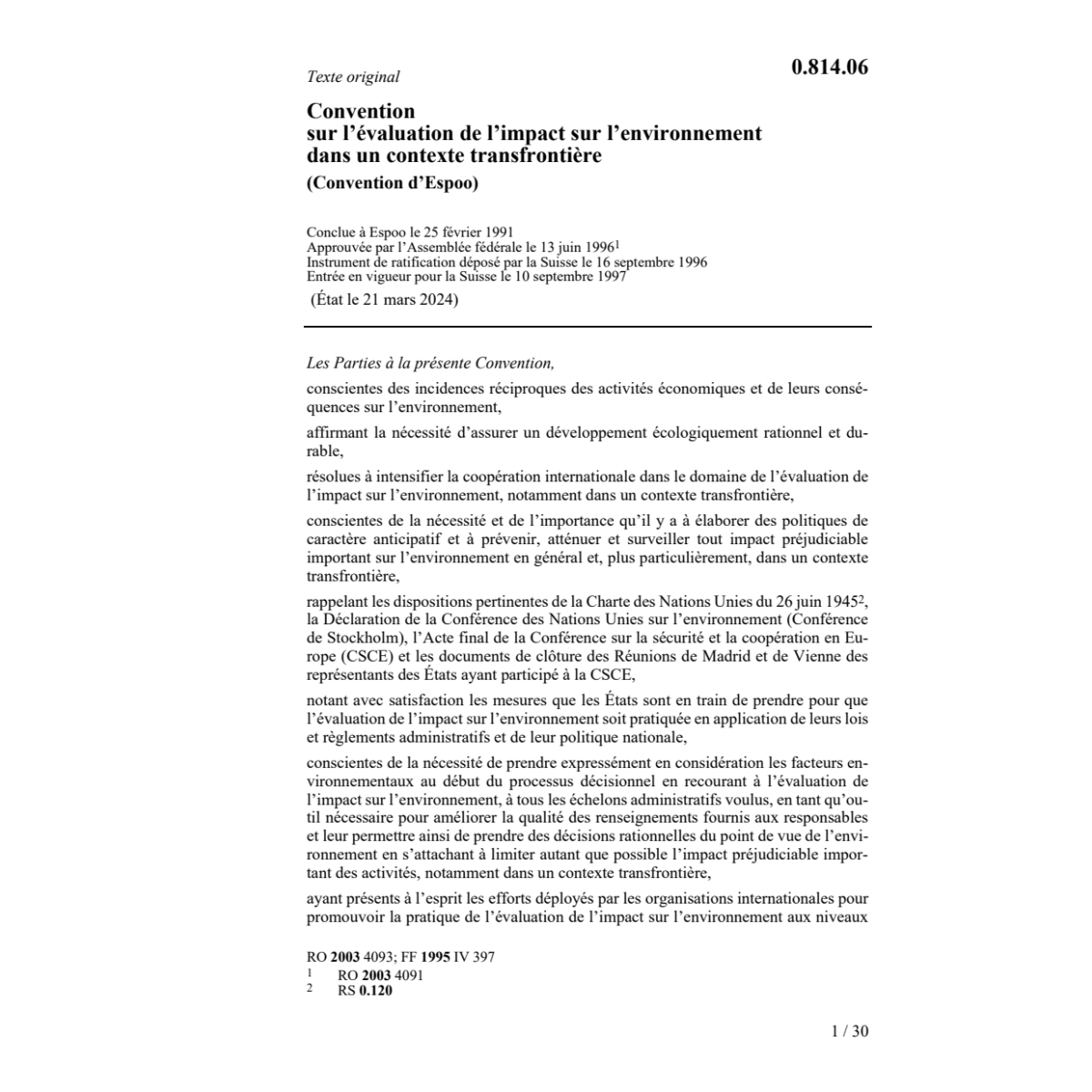 Conv. environnement transfrontière