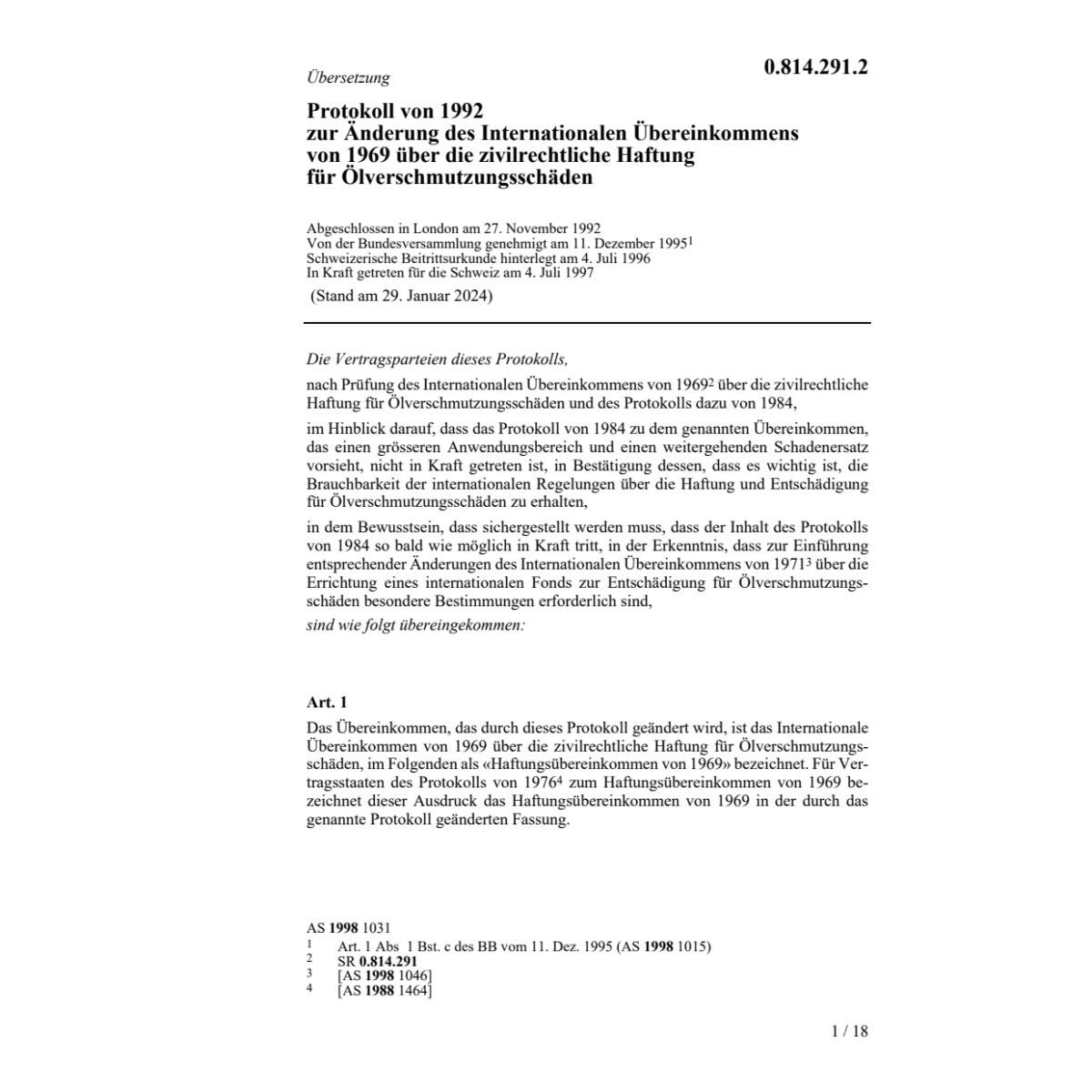 Pr. Aend.intern. zivilrechtl. Haftung