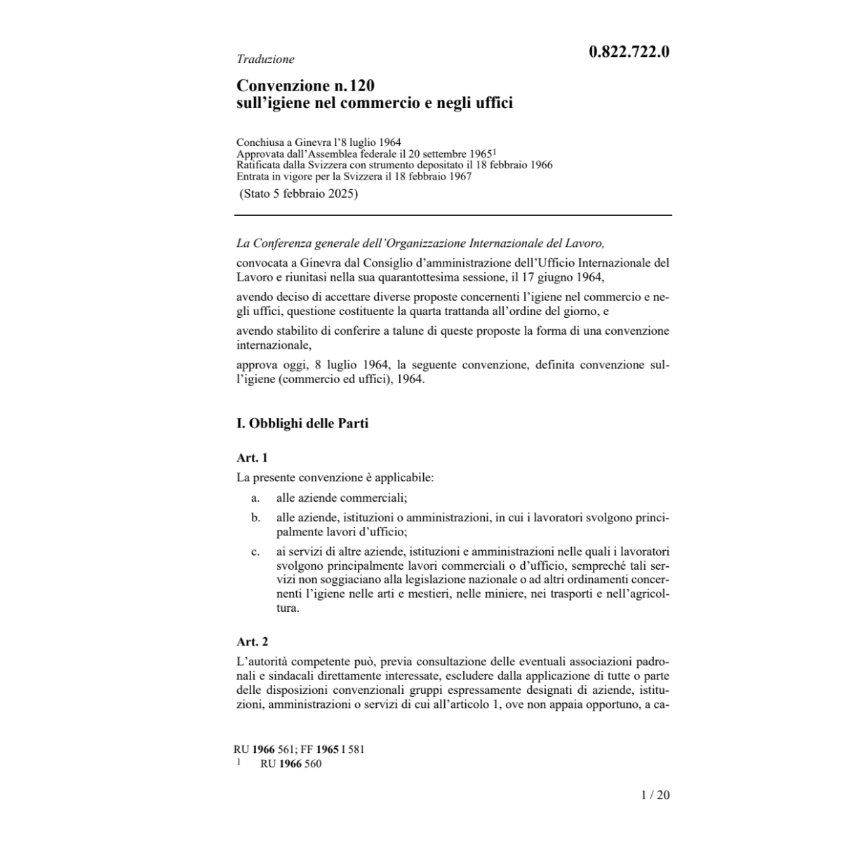 Igiene nel commercio e negli uffici