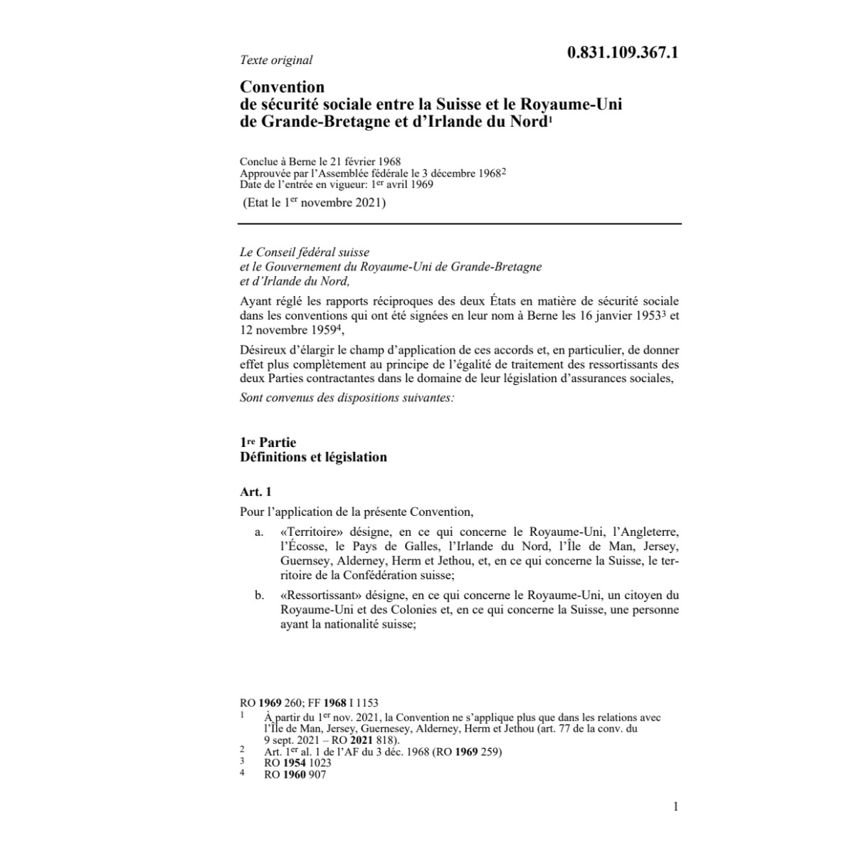 AF sécurité sociale Gran Bretagne/Irland