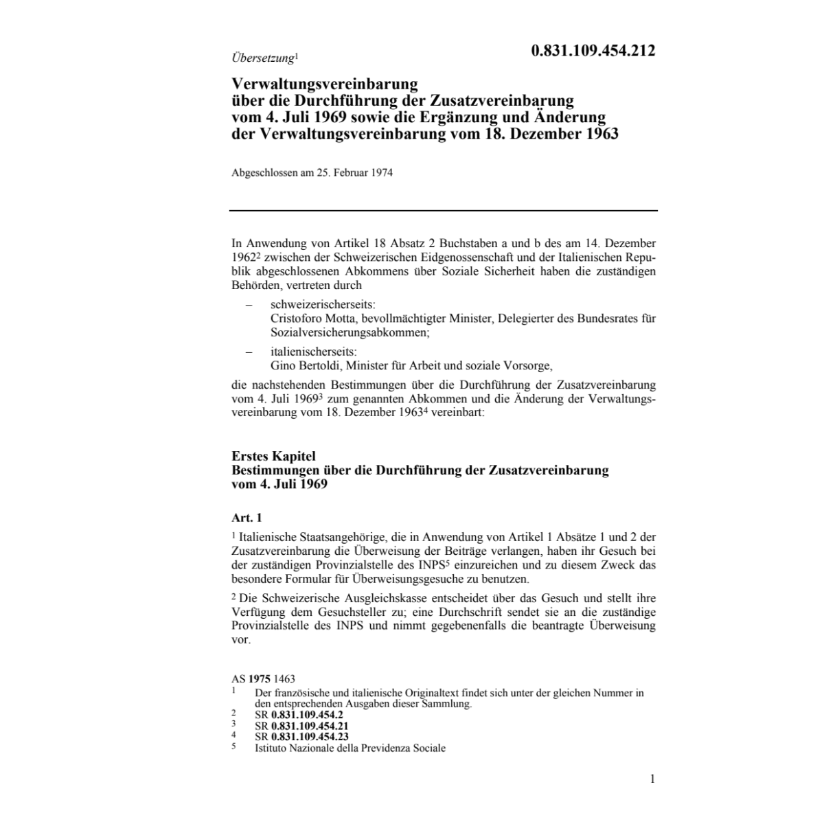 Verw.vereinb.CH-I Soziale Sicherheit