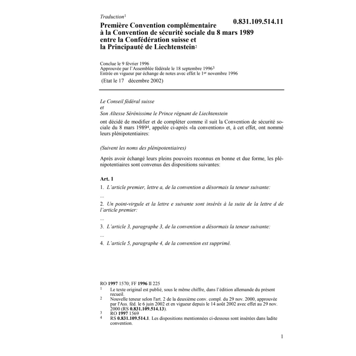 Conv. Liechtenstein, sécurité sociale