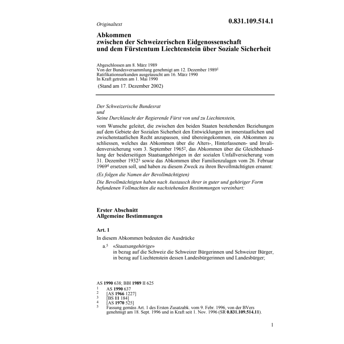 Abk. Liechtenstein, soziale Sicherheit
