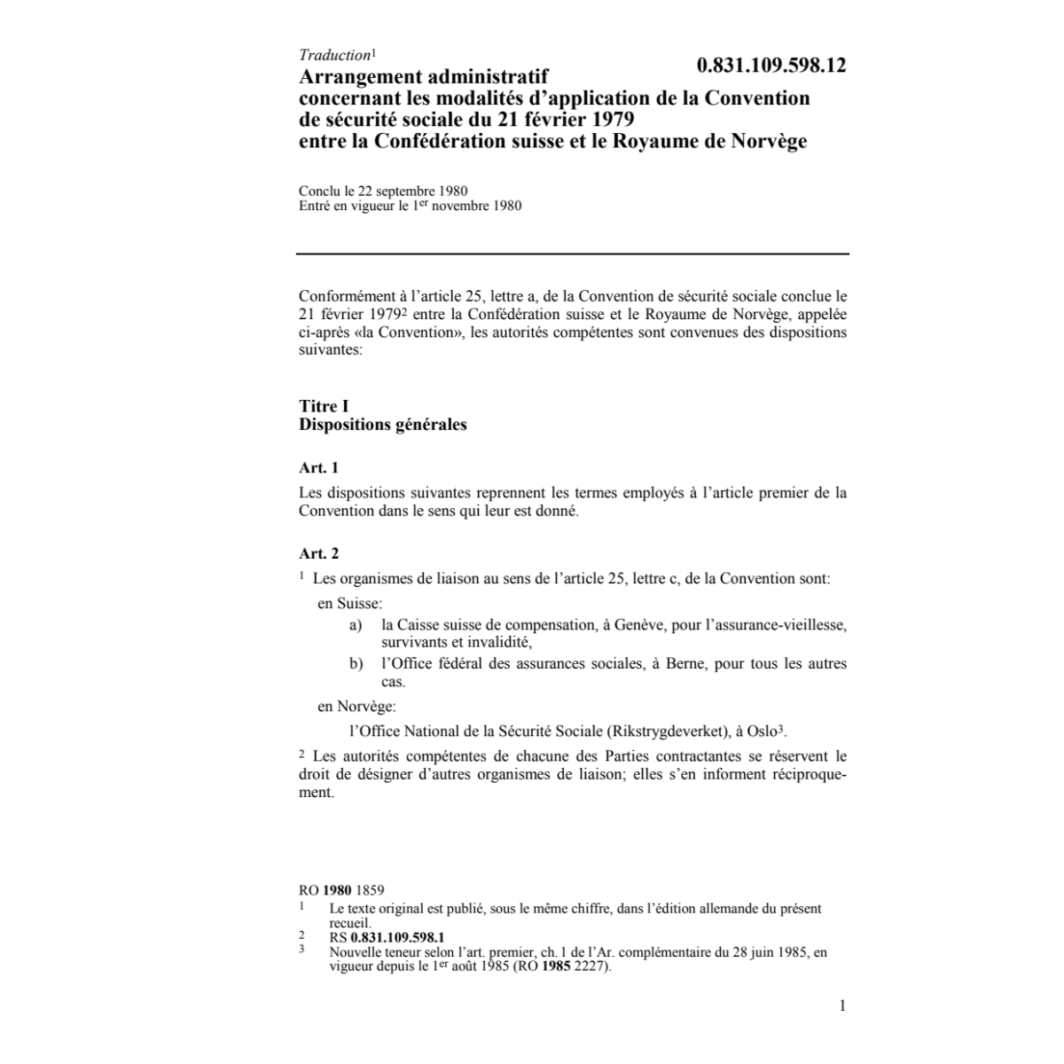 Ar.adm. Norvège, sécurité sociale