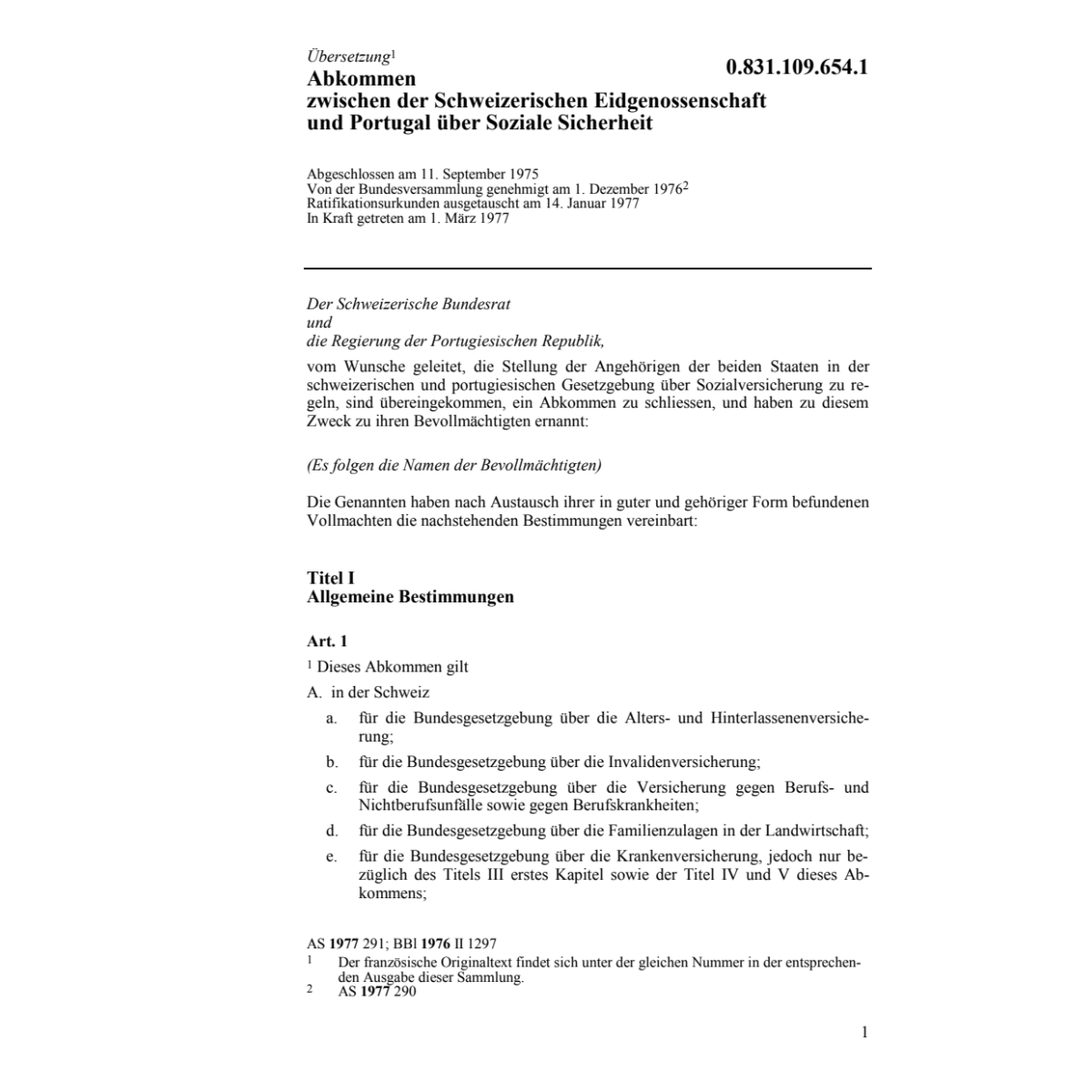 Abk Portugal, Soziale Sicherheit