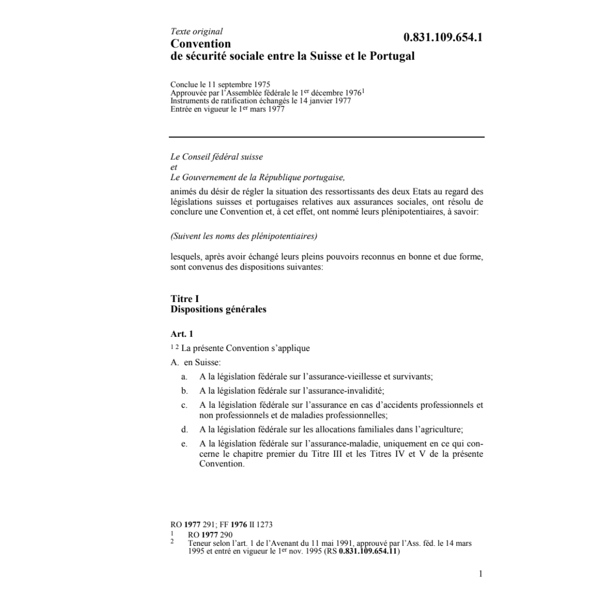 Conv. Portugal, sécurité sociale