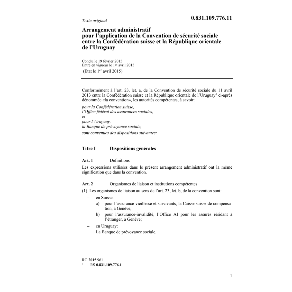 Arrang.administr.CH-orient.séc.sociale