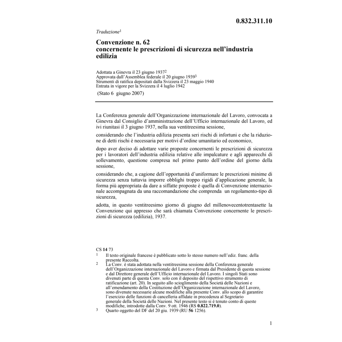 Conv. Prescrizioni di sicurezza