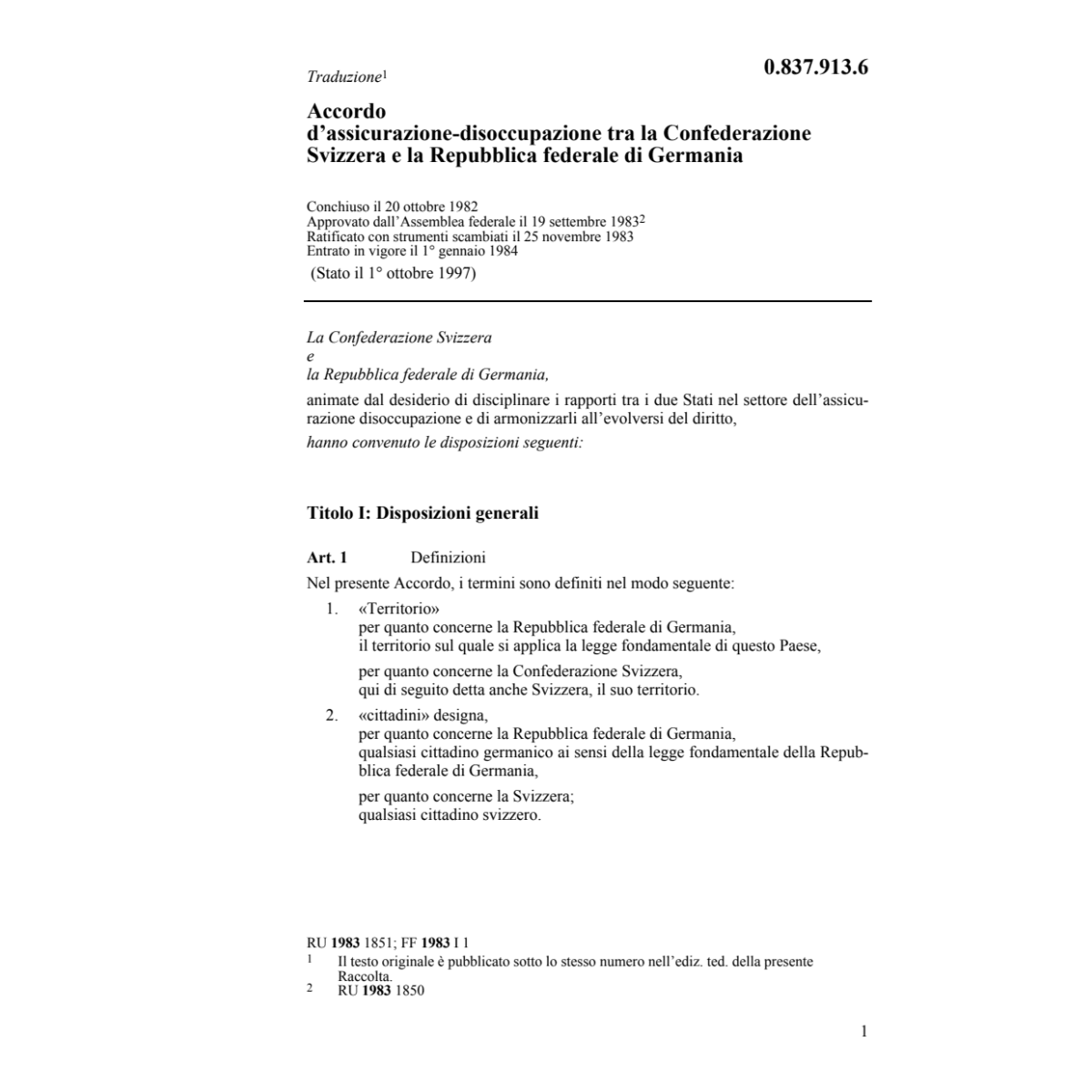 Acc. assicuraz.-disoccupazione, Germania
