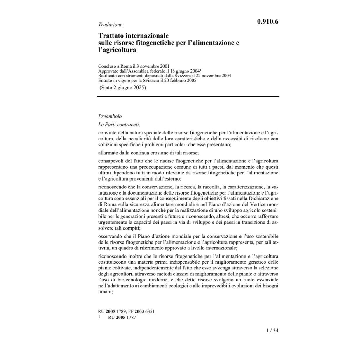 Trattato internaz.alimentazione agricolt