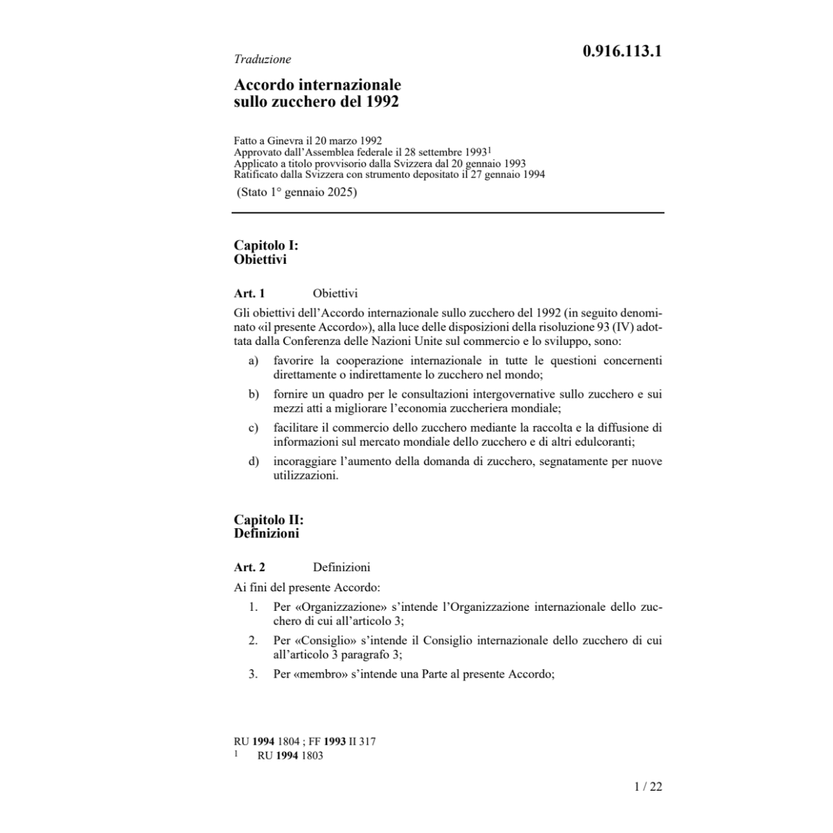 Accordo internazionale sullo zucchero 92