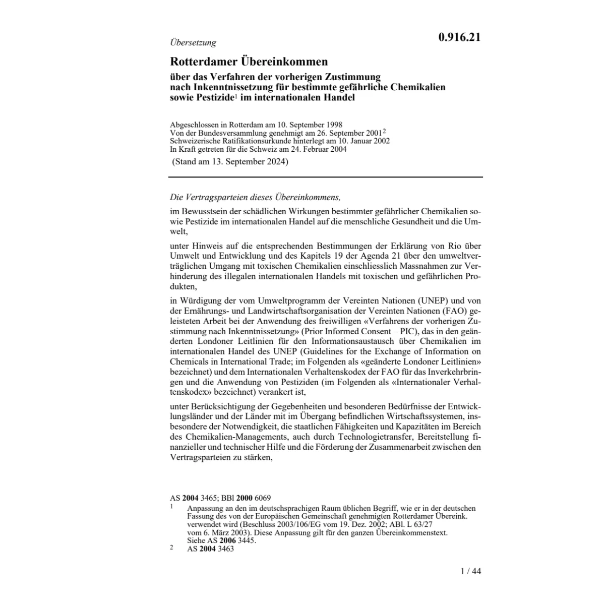 Rotterdamer Ük gefährliche Chemikalien
