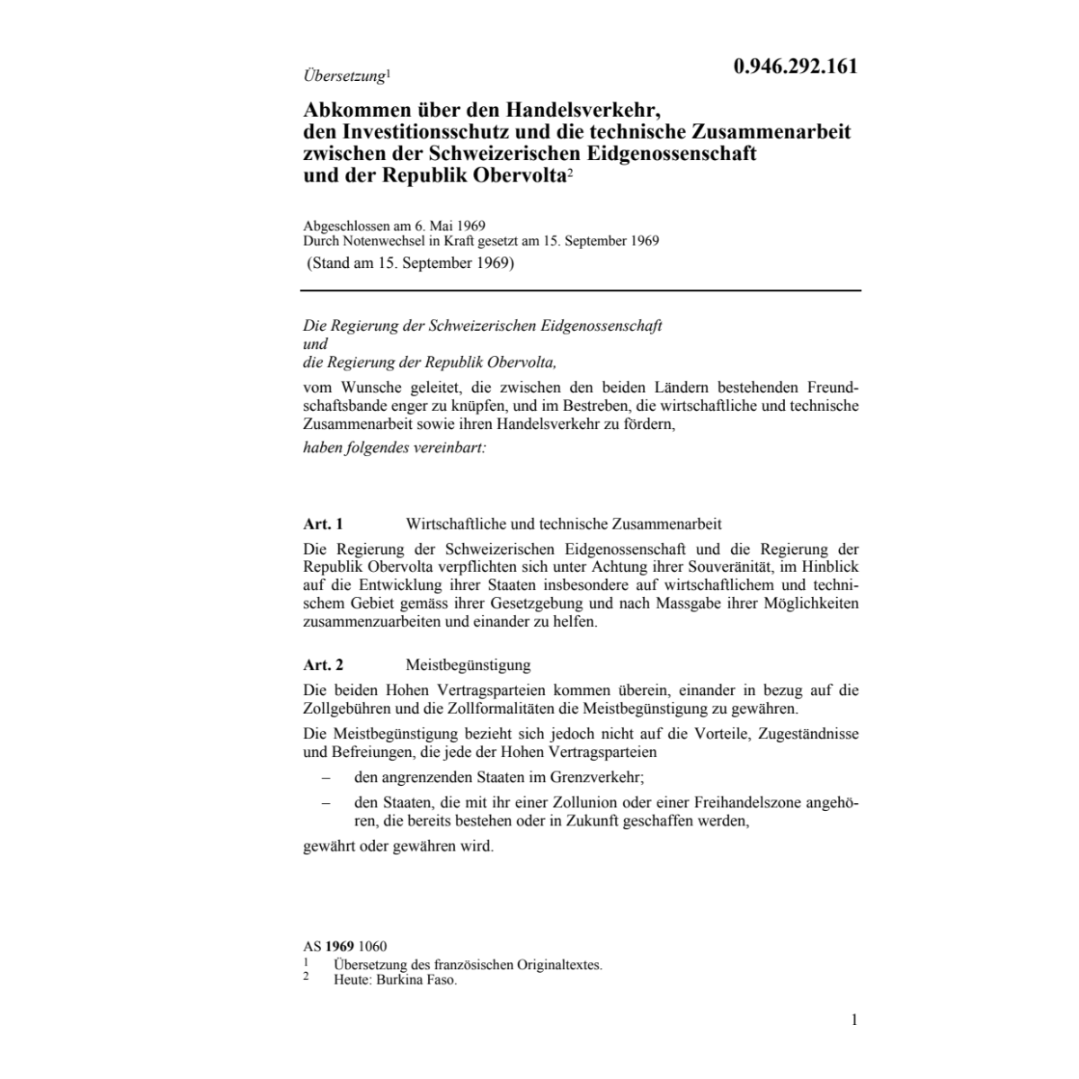 Abk Handelsverkehr Obervolta