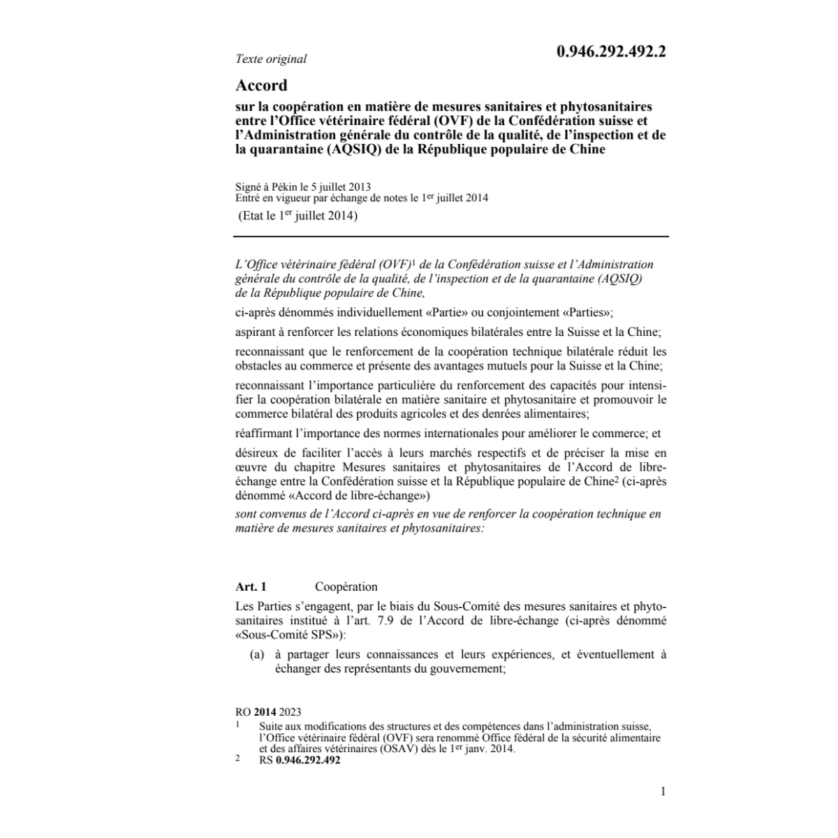 Acc.mesures sanitaires Chine