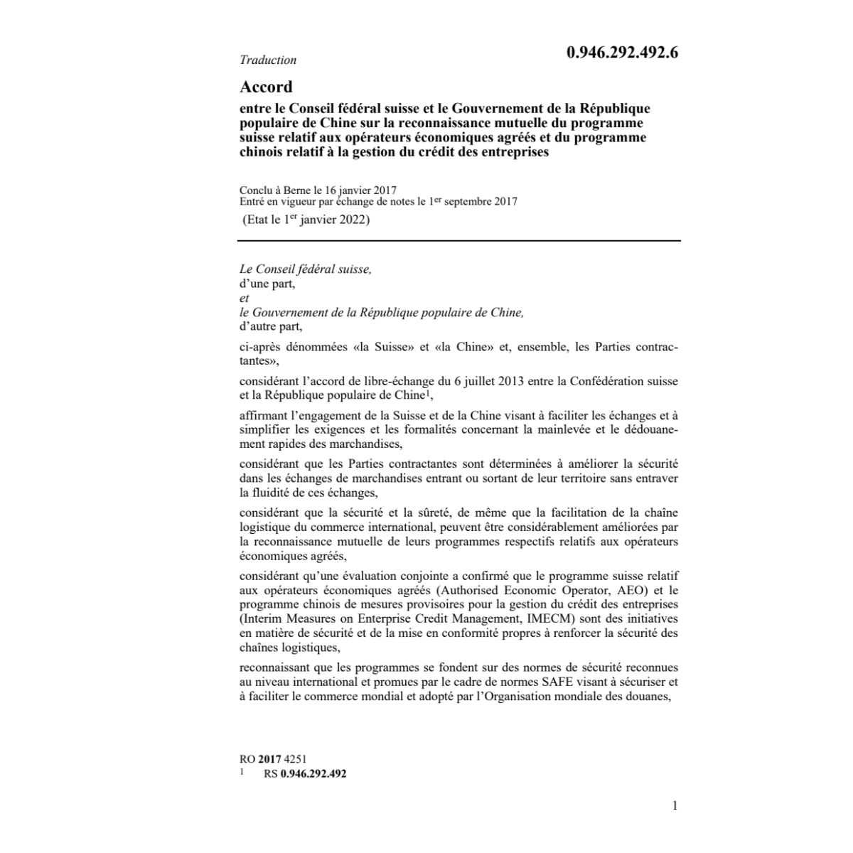 Acc CH-CNE crédit des entreprises Chine