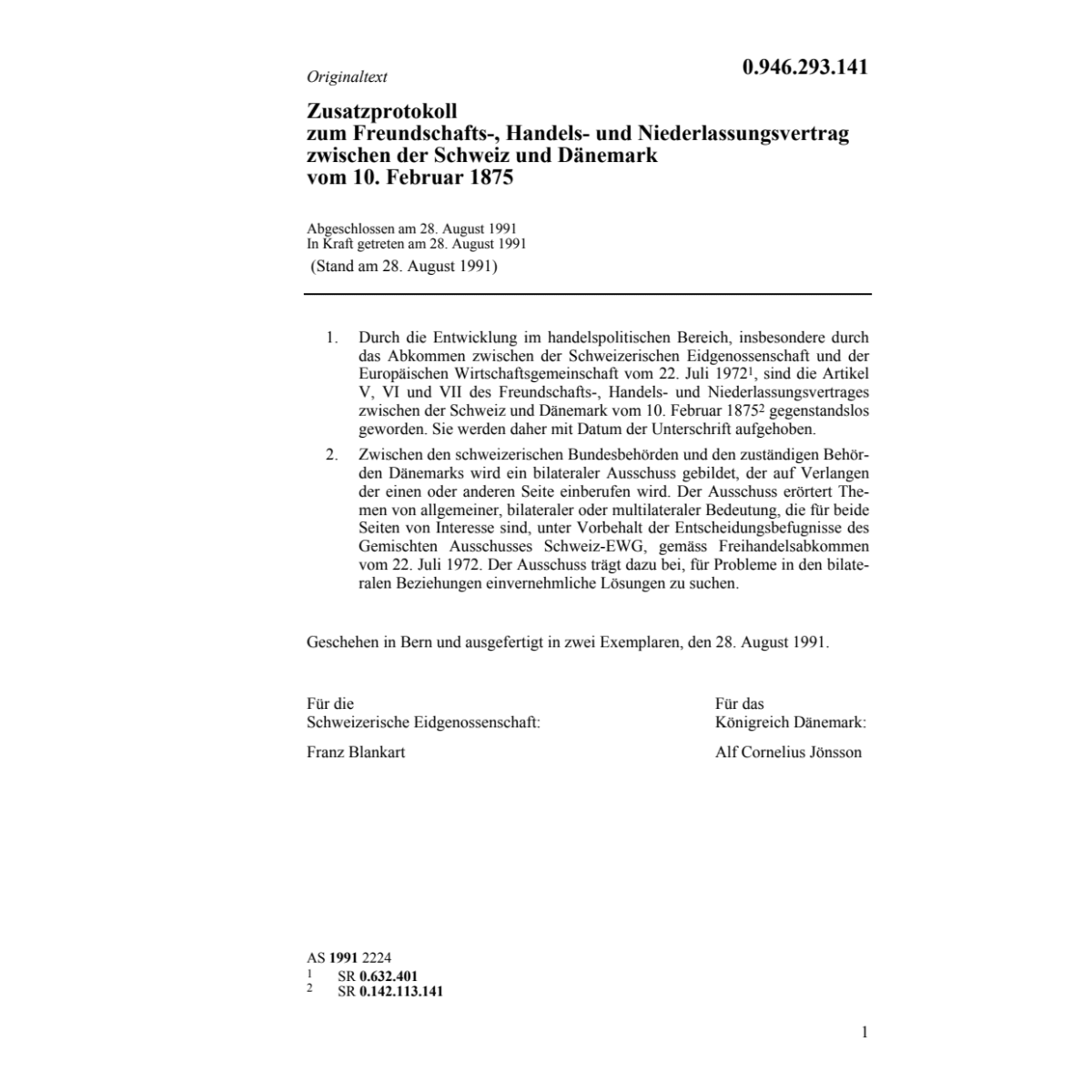 Zusatzprot. Dänemark