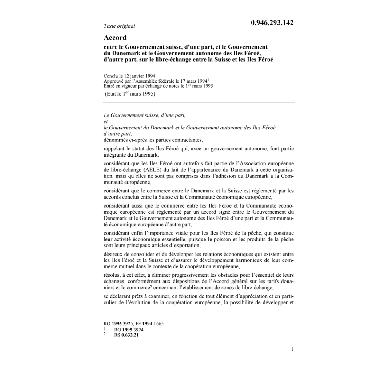 ACC CH-Iles Féroé libre-échange