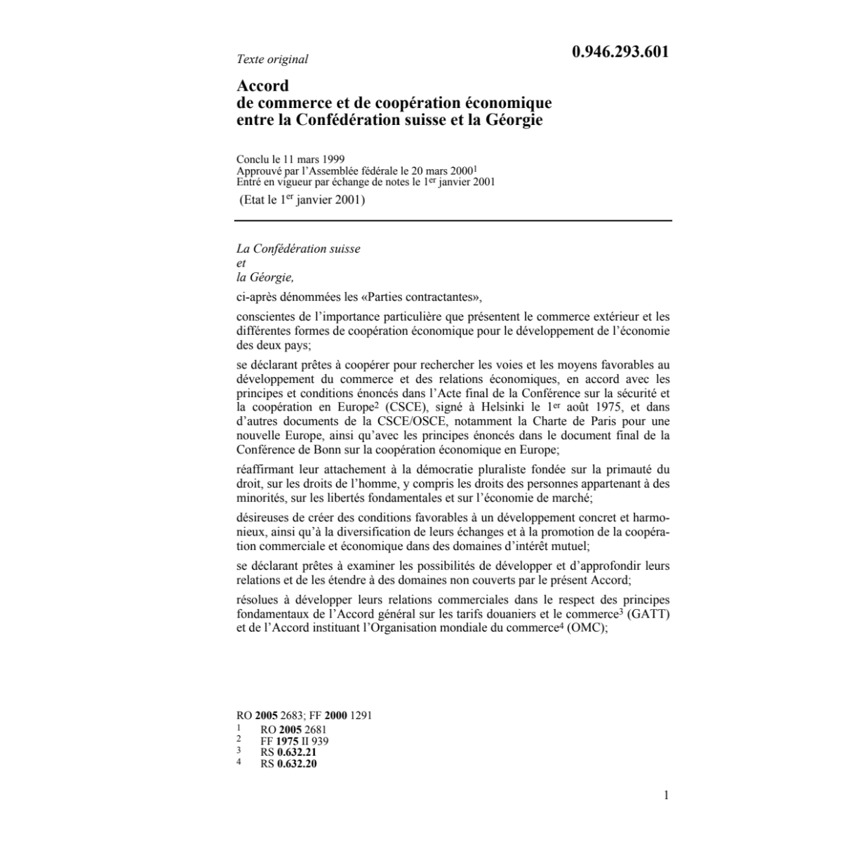 ACC. Commerce coop.économique CH-Géorgie